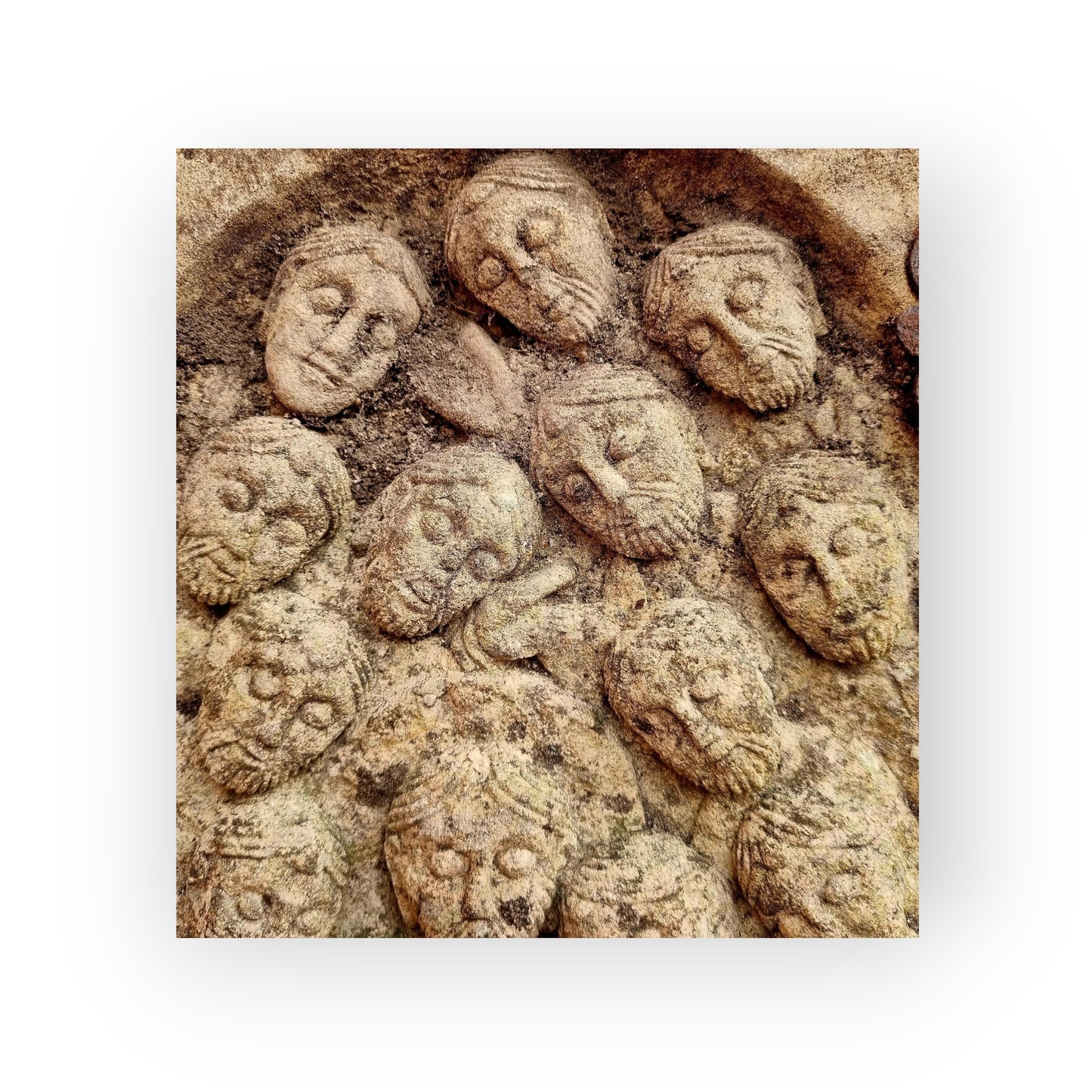 Spanish Medieval Style Antique Carved / Composite Stone Plaque Depicting The Last Supper