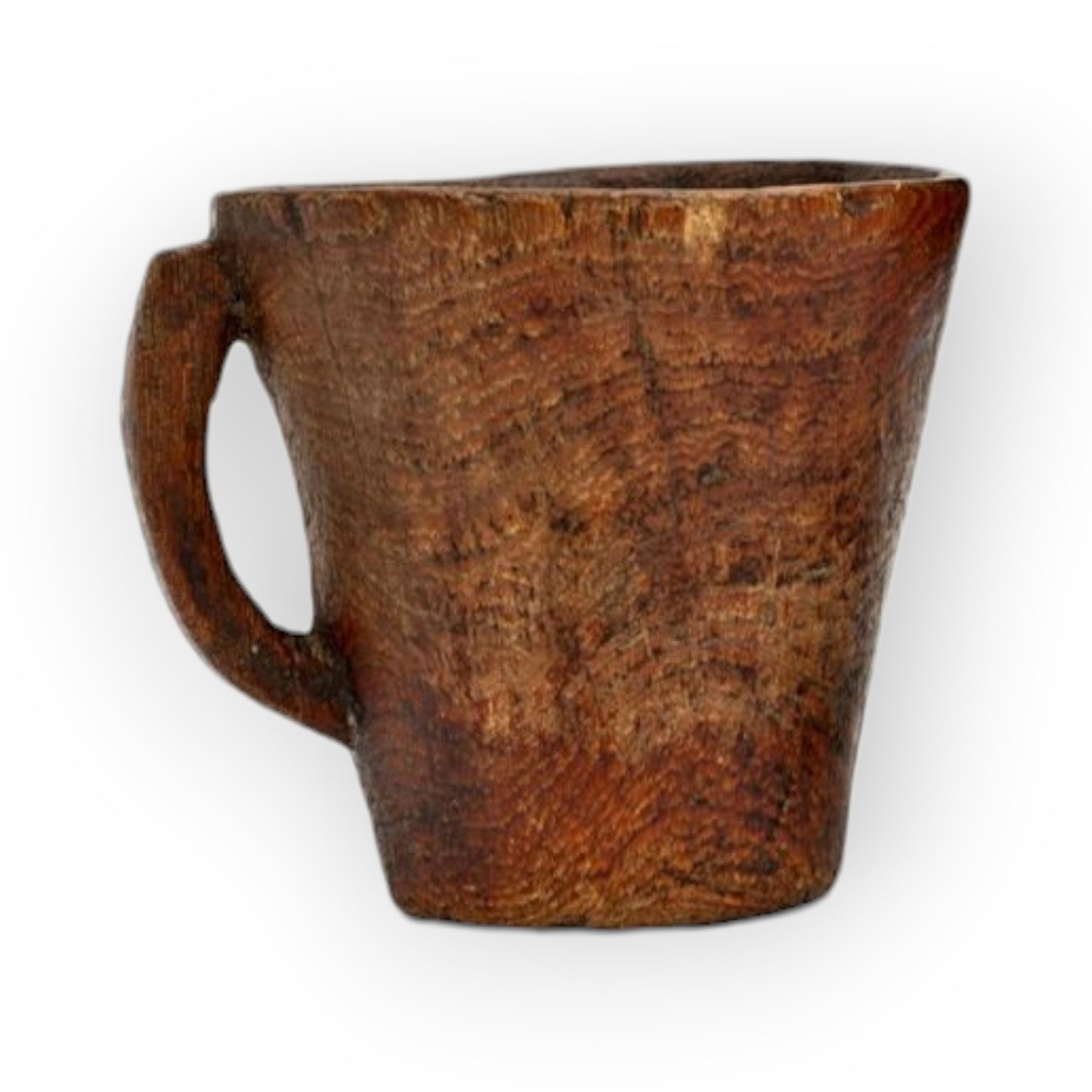 Rare, Primitive, 18th-Century Irish Antique Treen Lámhóg Beaker Of Small Size