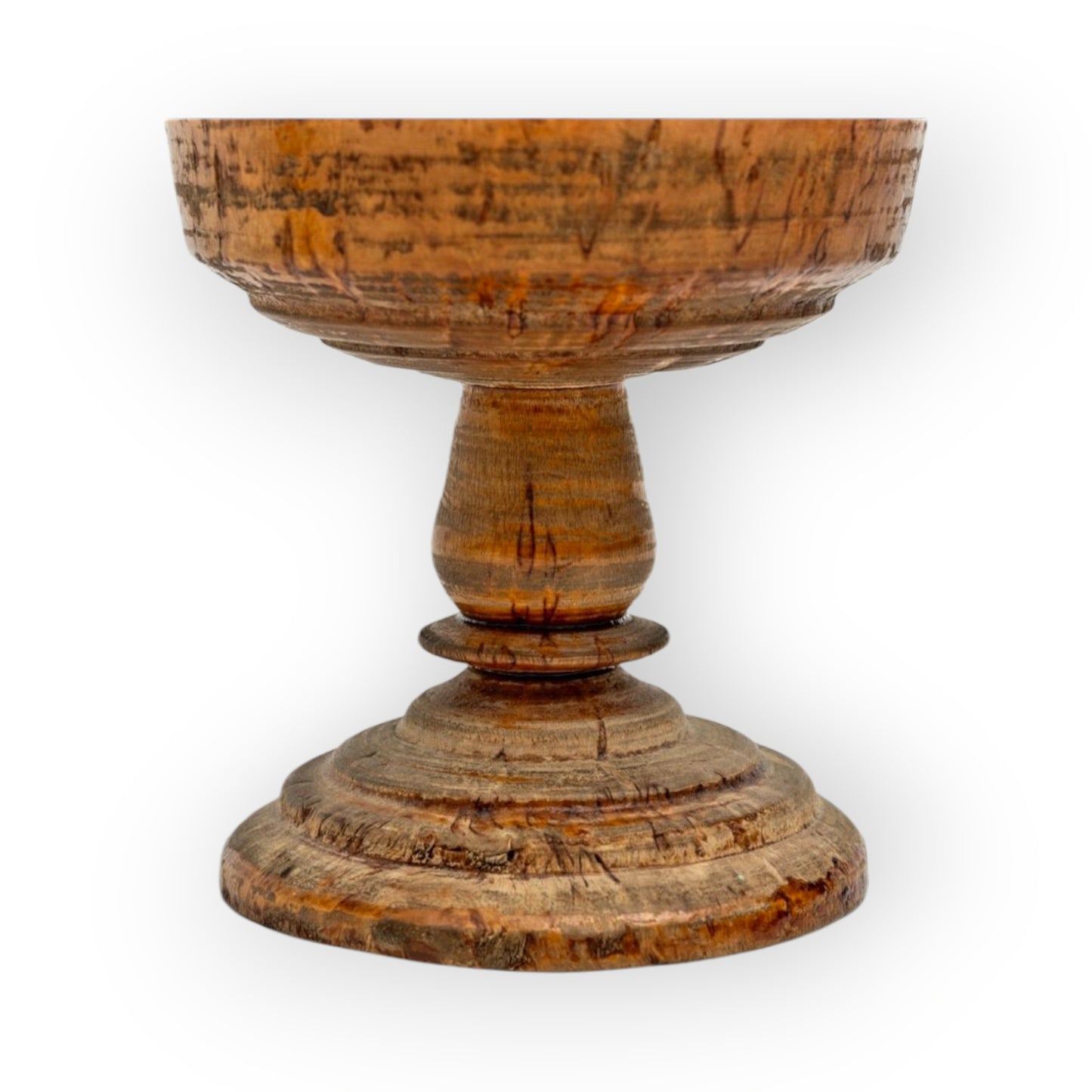 Diminutive Late 17th-Century English Antique Treen Turned Wooden Goblet