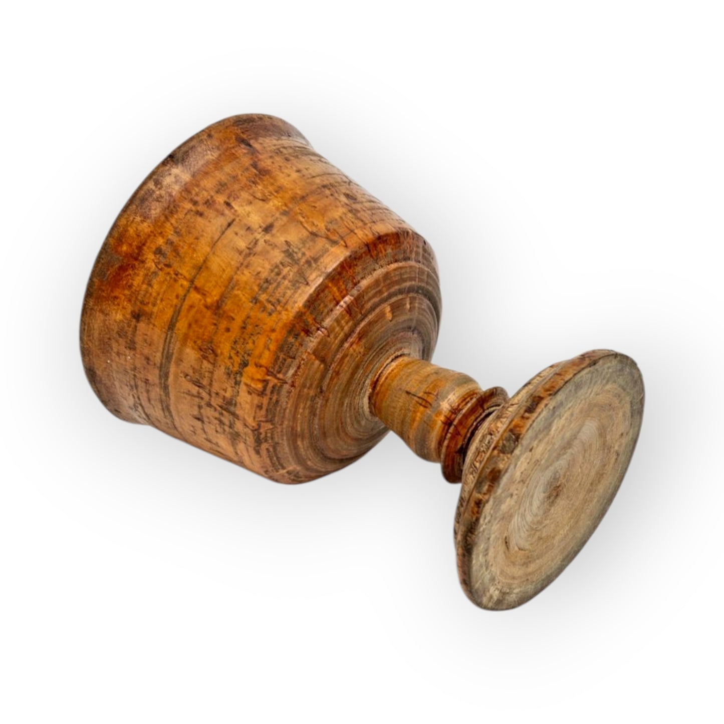 Diminutive Late 17th-Century English Antique Treen Turned Wooden Goblet