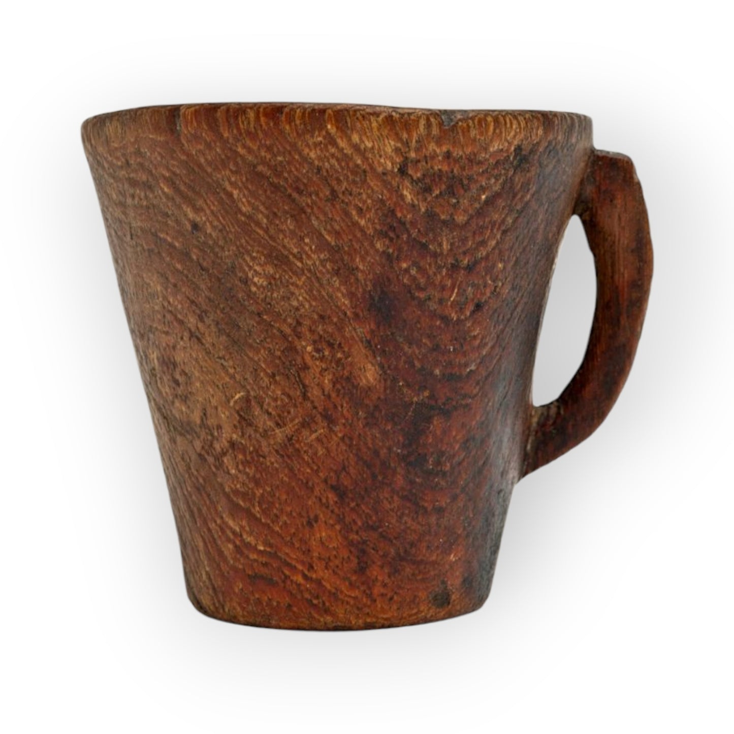 Rare, Primitive, 18th-Century Irish Antique Treen Lámhóg Beaker Of Small Size