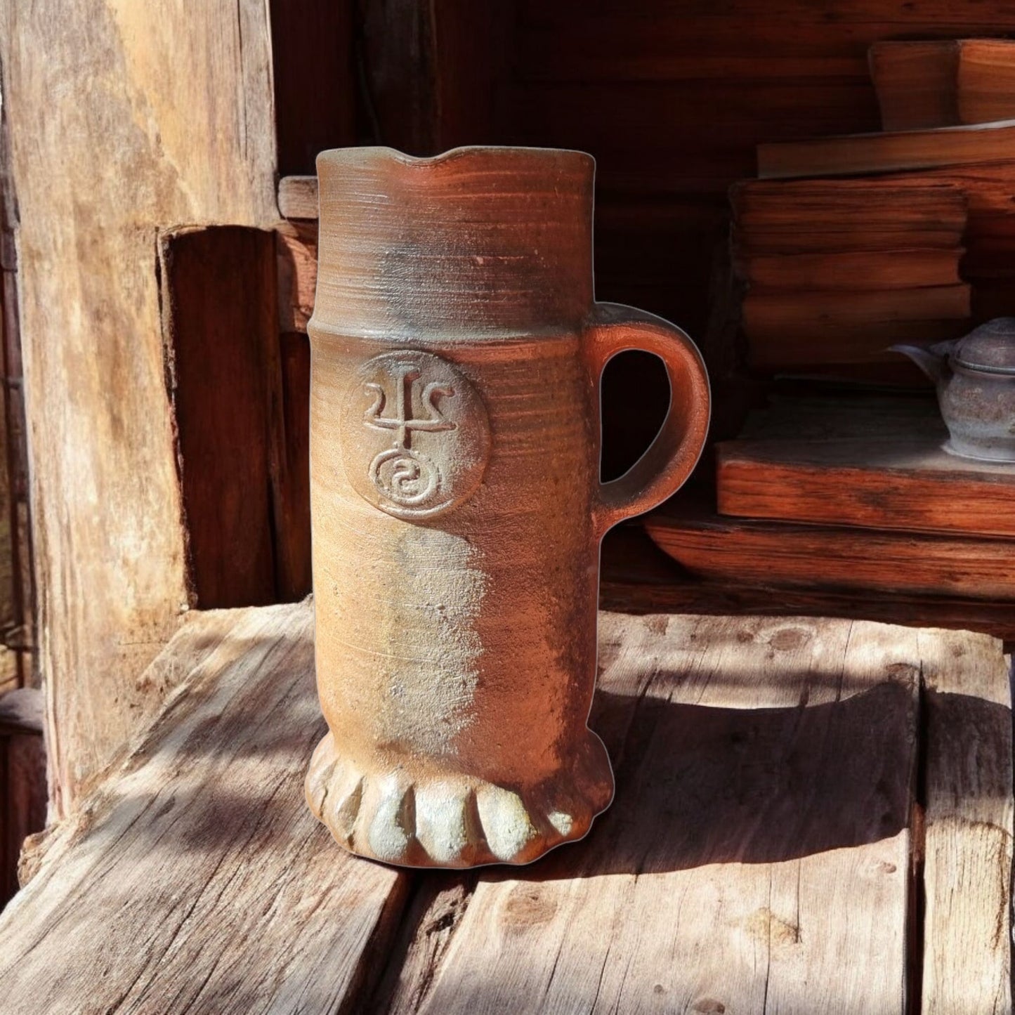 17th Century German Antique Raeren Stoneware Pitcher / Jug