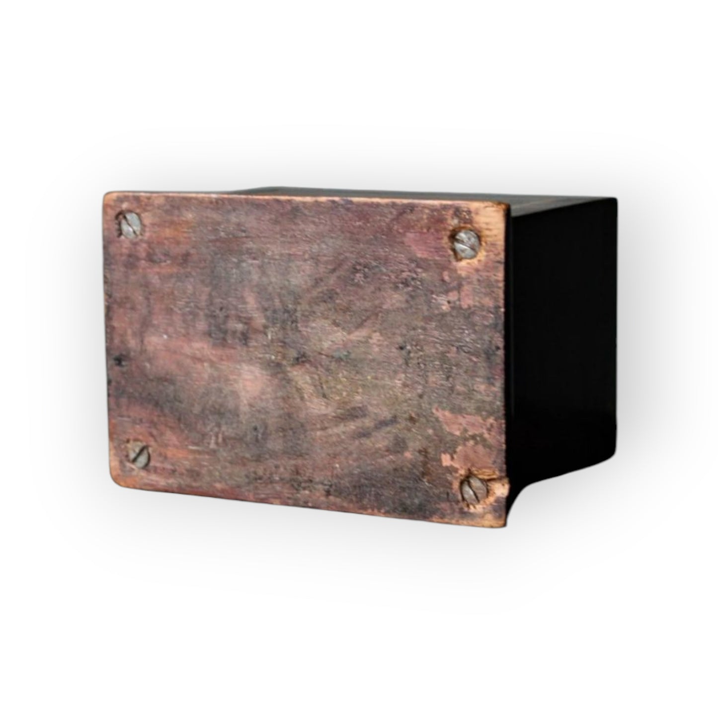 A Charming 19th-Century English Antique Treen Folk-Art Money Box, Bearing The Initials "VK"