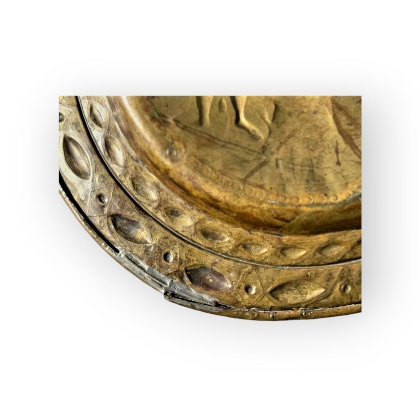 16th Century Antique Brass Adam & Eve Alms Dish Attributed to Nuremberg, Germany