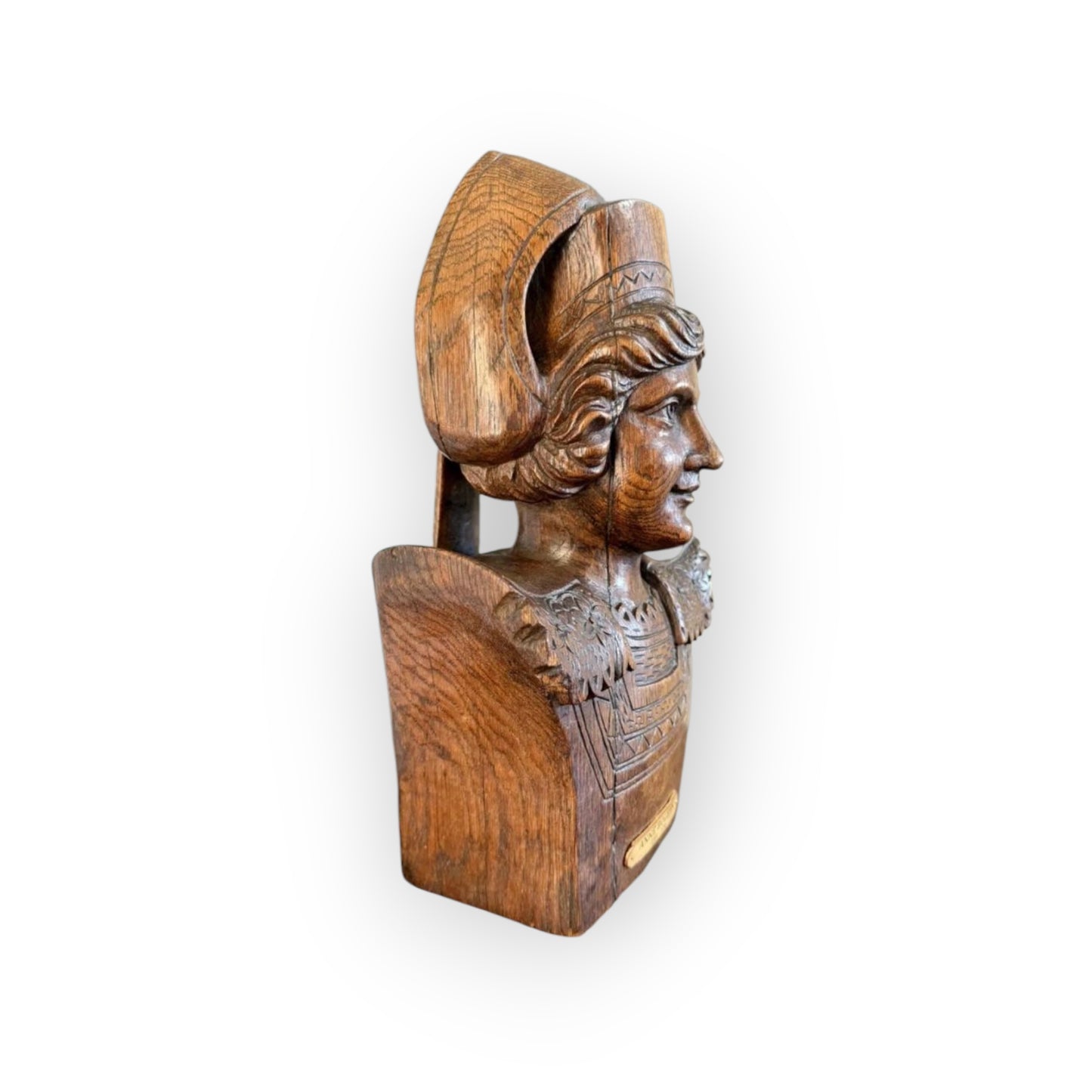 A Renaissance Style Antique Carved Oak Bust / Sculpture Of Anne Boleyn (B.1501-D.1536)