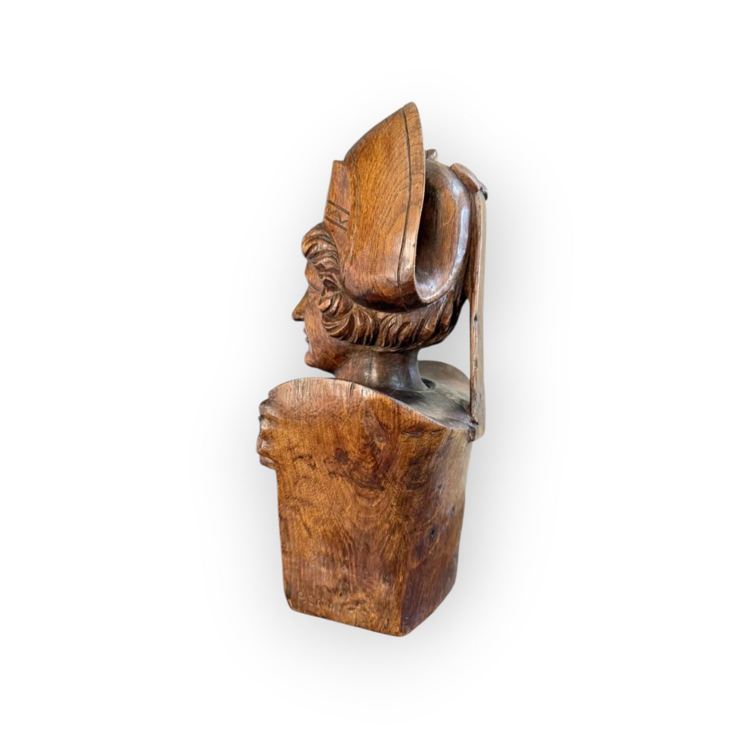 A Renaissance Style Antique Carved Oak Bust / Sculpture Of Anne Boleyn (B.1501-D.1536)