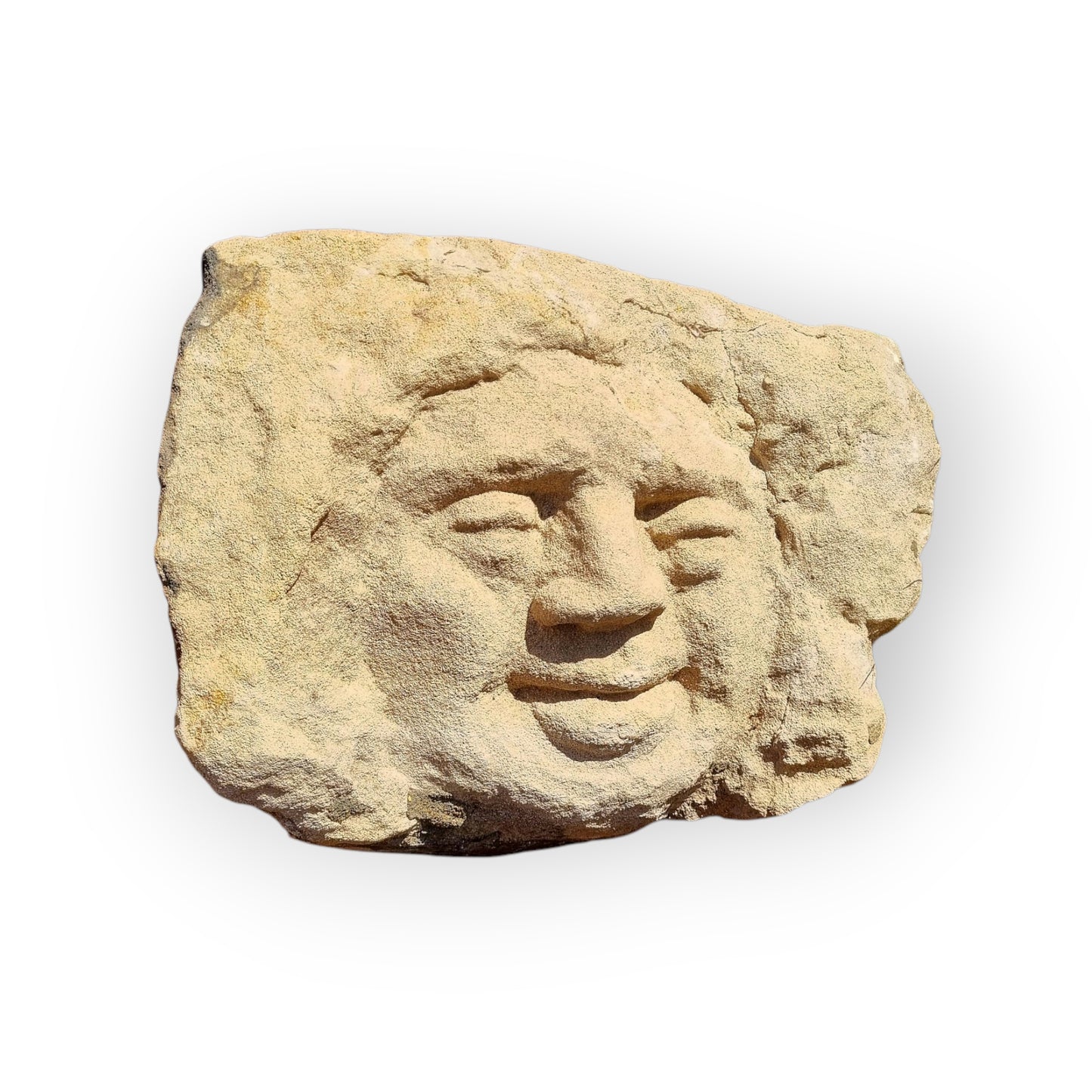 Originating From Walsingham Priory, Norfolk, England - A Medieval Period English Antique Carved Stone Corbel/Corner Stone Incorporating The Face Of A Jovial Man