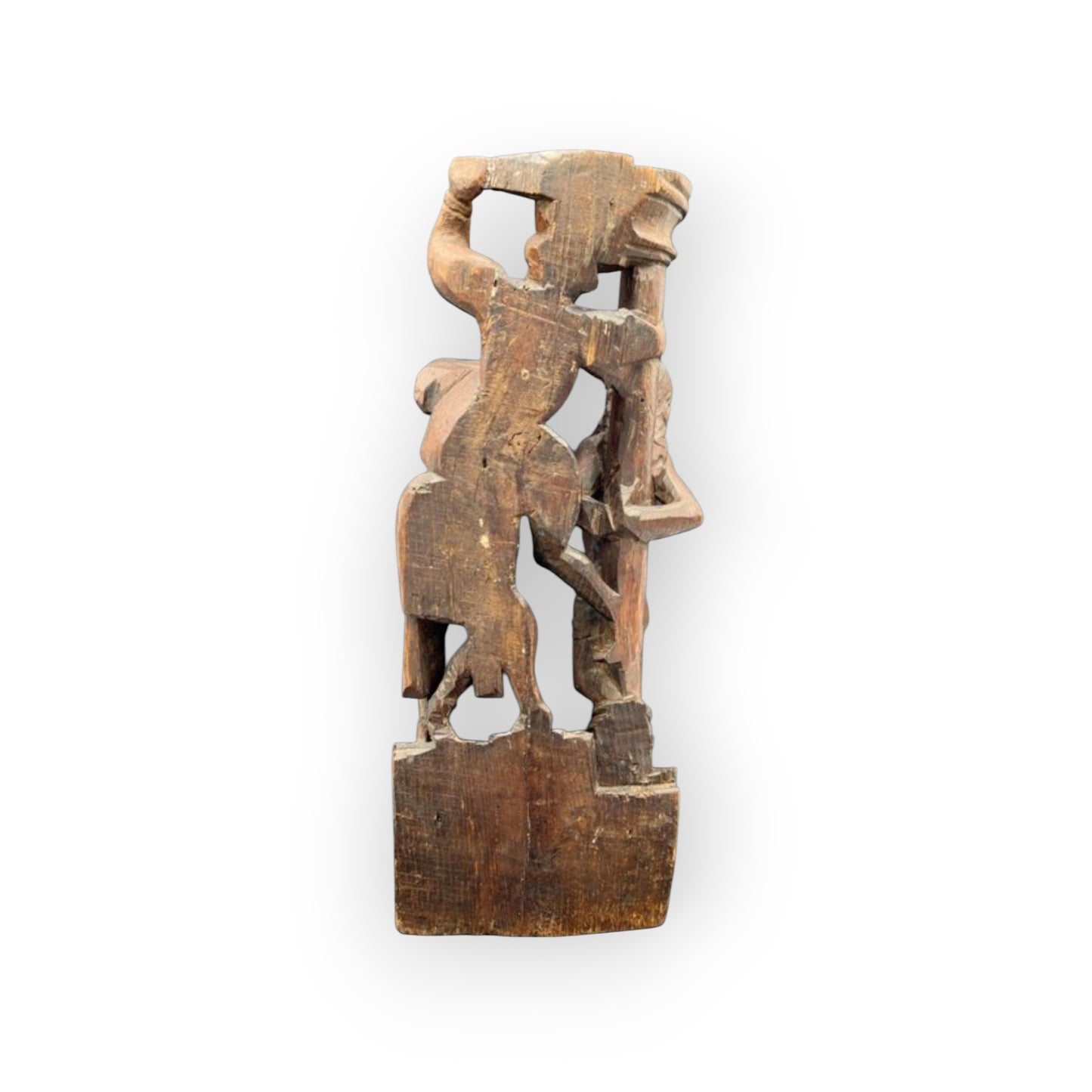 Late 15th-Century Antique Carved Oak Sculpture Depicting The Flagellation Of Christ