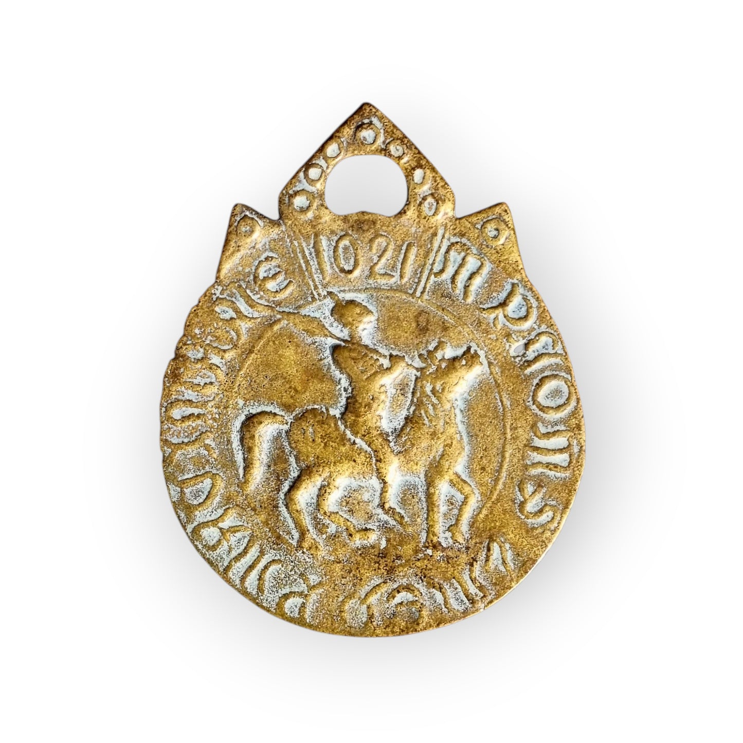 A Mid-19th Century English Antique "Billy & Charley"/ Shadwell Forgeries Antique Brass Badge