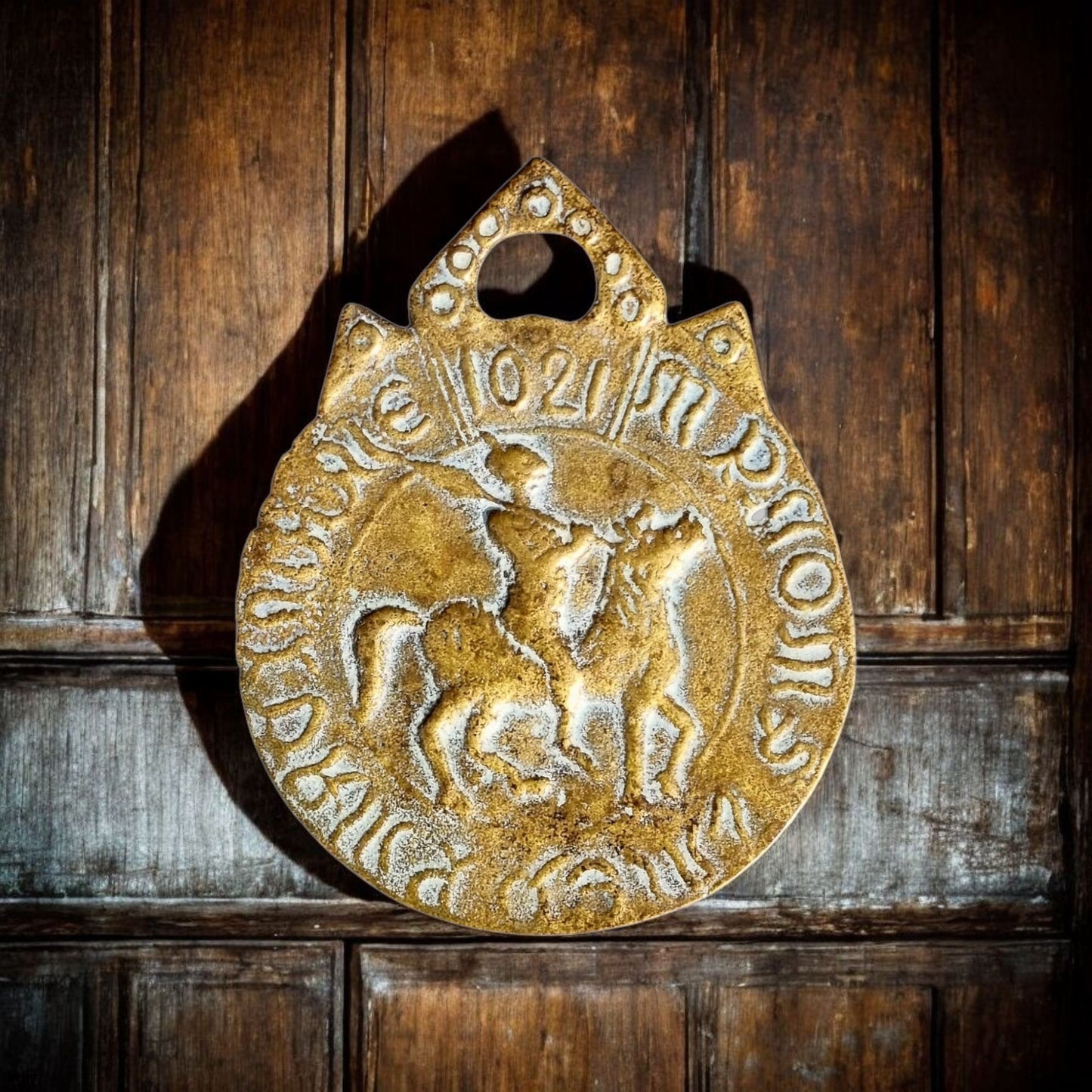 A Mid-19th Century English Antique "Billy & Charley"/ Shadwell Forgeries Antique Brass Badge