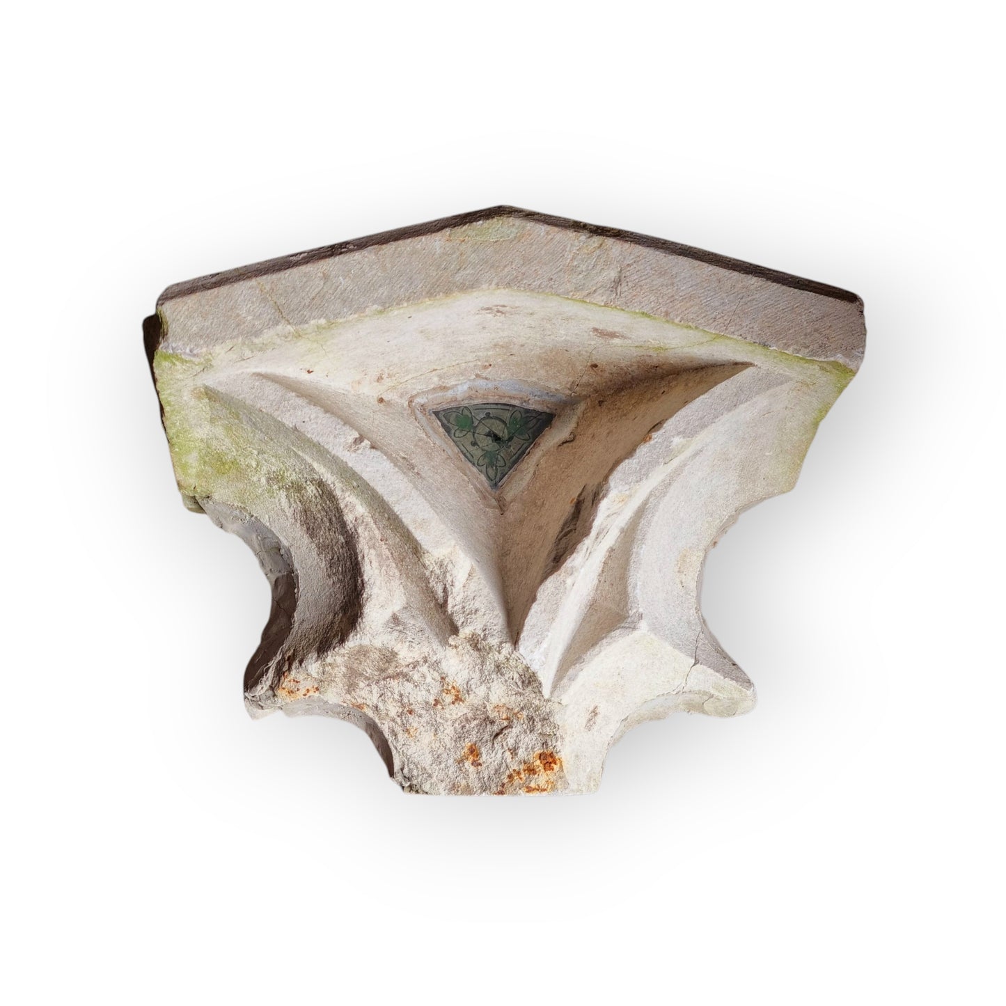 15th-Century English Gothic Antique Carved Stone Window Fragment With Provenance 1 Of 2