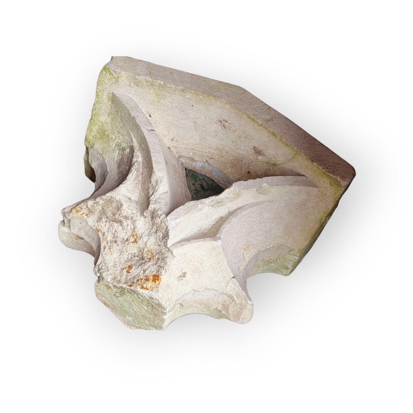 15th-Century English Gothic Antique Carved Stone Window Fragment With Provenance 1 Of 2