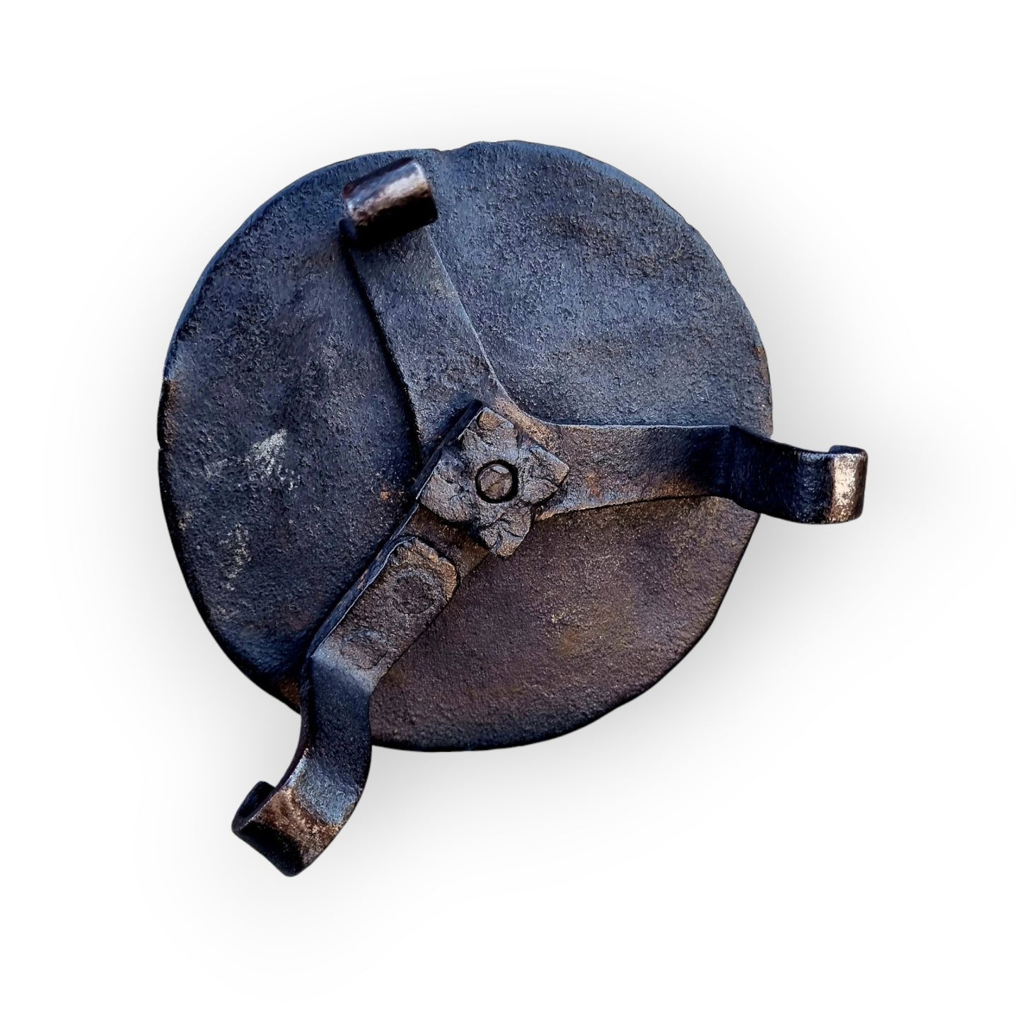 Late 18th Century Primitive Antique Wrought Iron Candleholder / Candlestick or Rat Tail Candleholder
