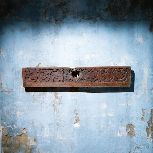 Late 17th Century English Antique Carved Oak Panel, Dated "1694"