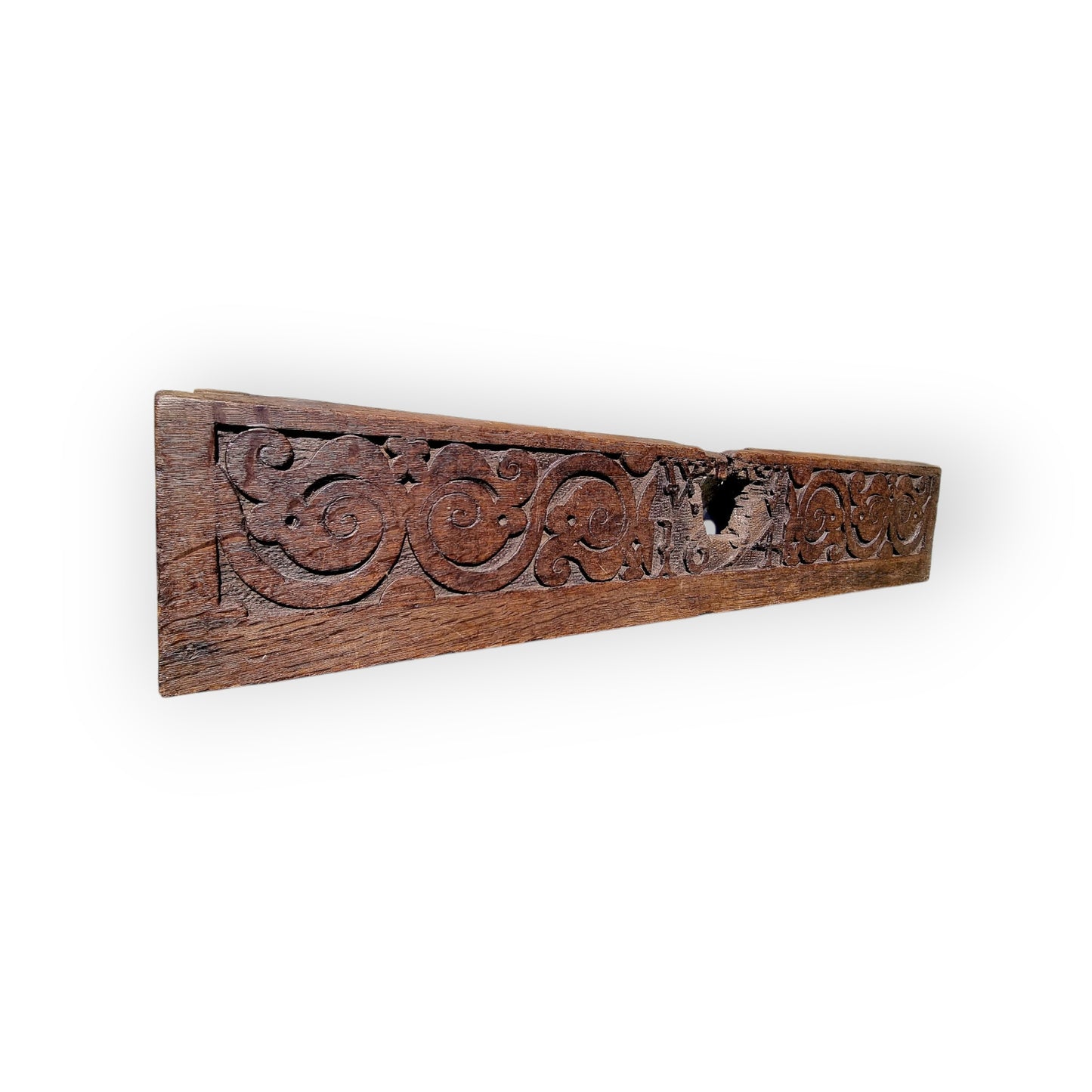 Late 17th Century English Antique Carved Oak Panel, Dated "1694"