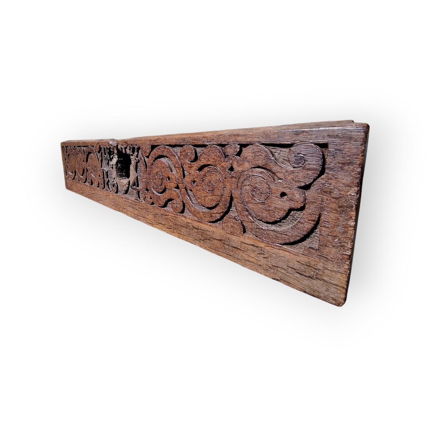 Late 17th Century English Antique Carved Oak Panel, Dated "1694"
