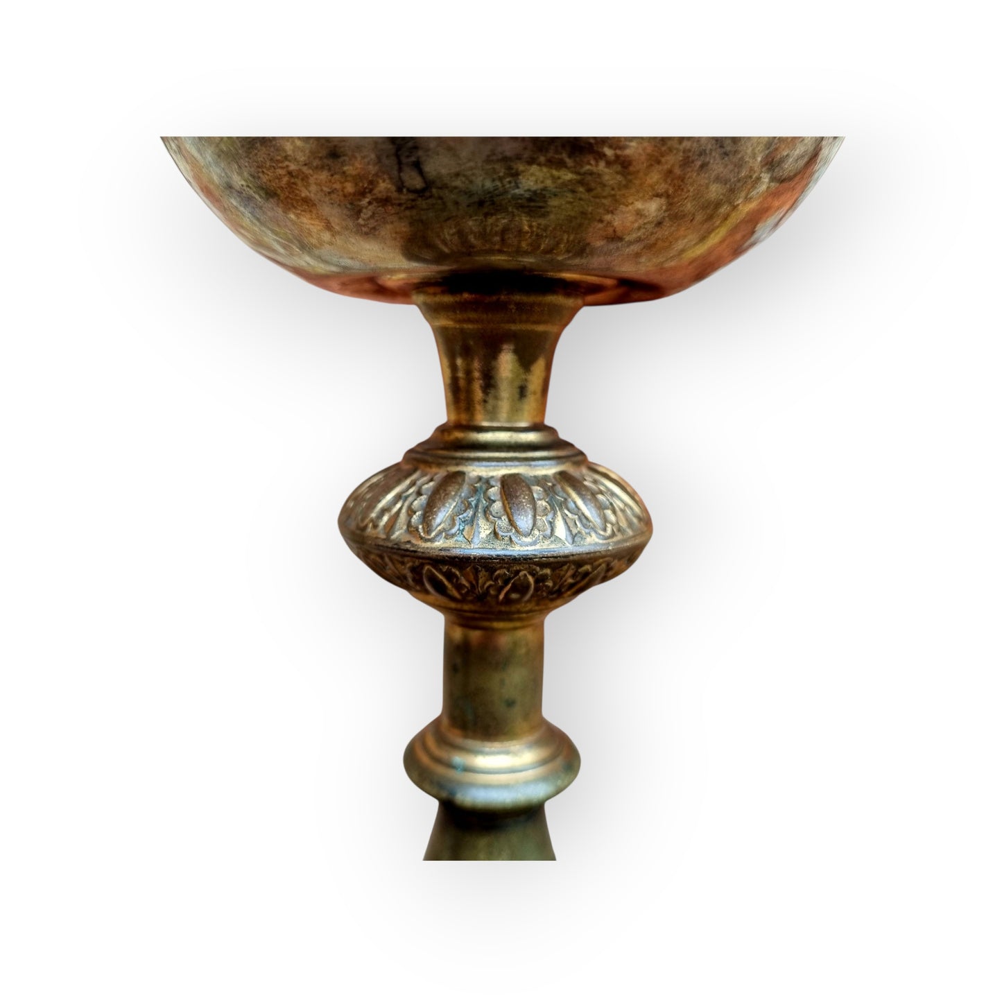 Early 19th-Century Continental Antique Silver & Brass Ciborium