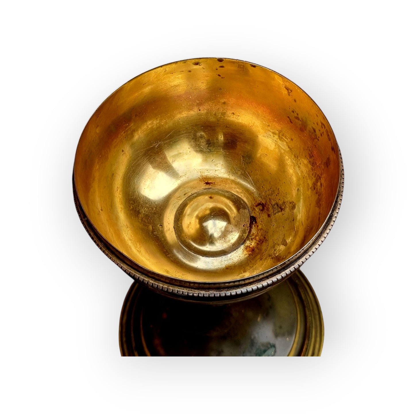 Early 19th-Century Continental Antique Silver & Brass Ciborium