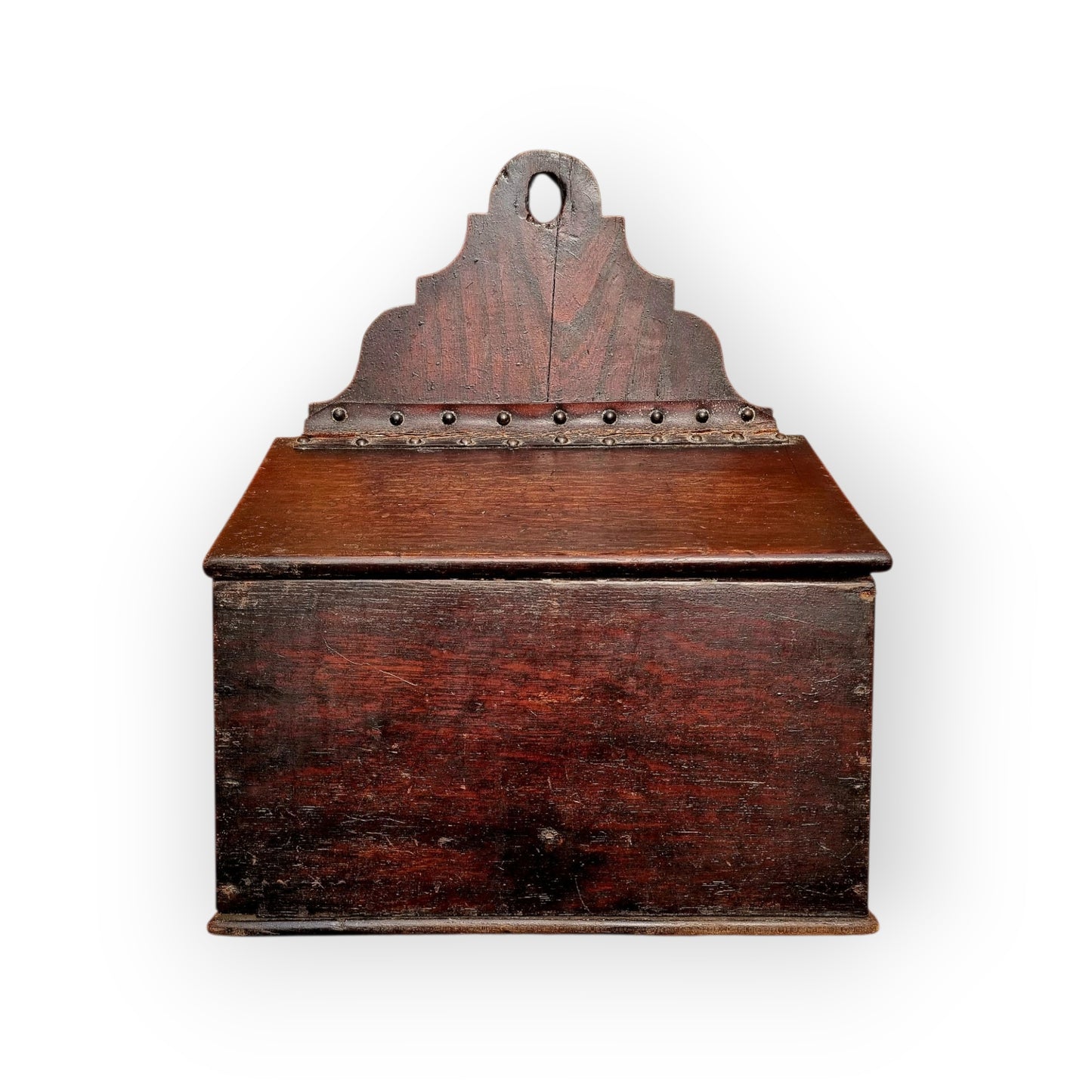 Large Late 18th-Century English Antique Oak Candlebox