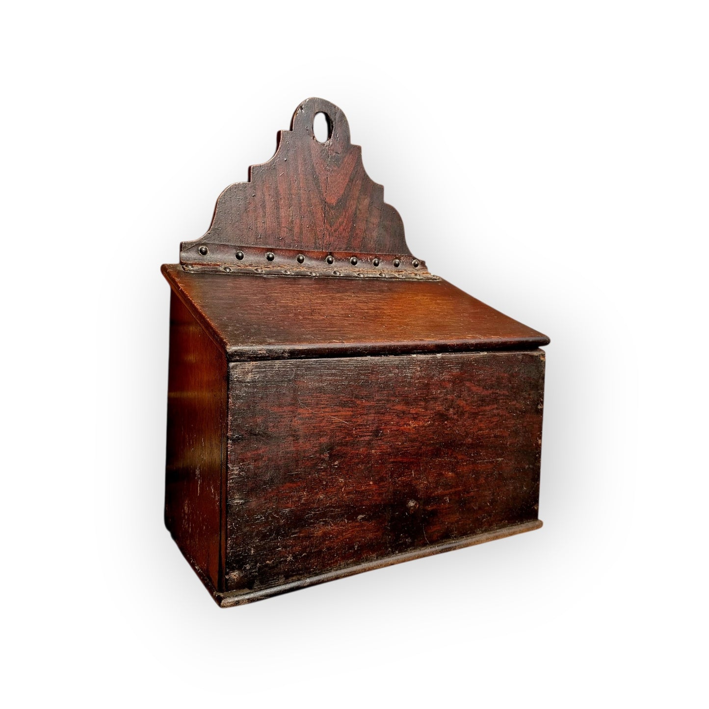 Large Late 18th-Century English Antique Oak Candlebox