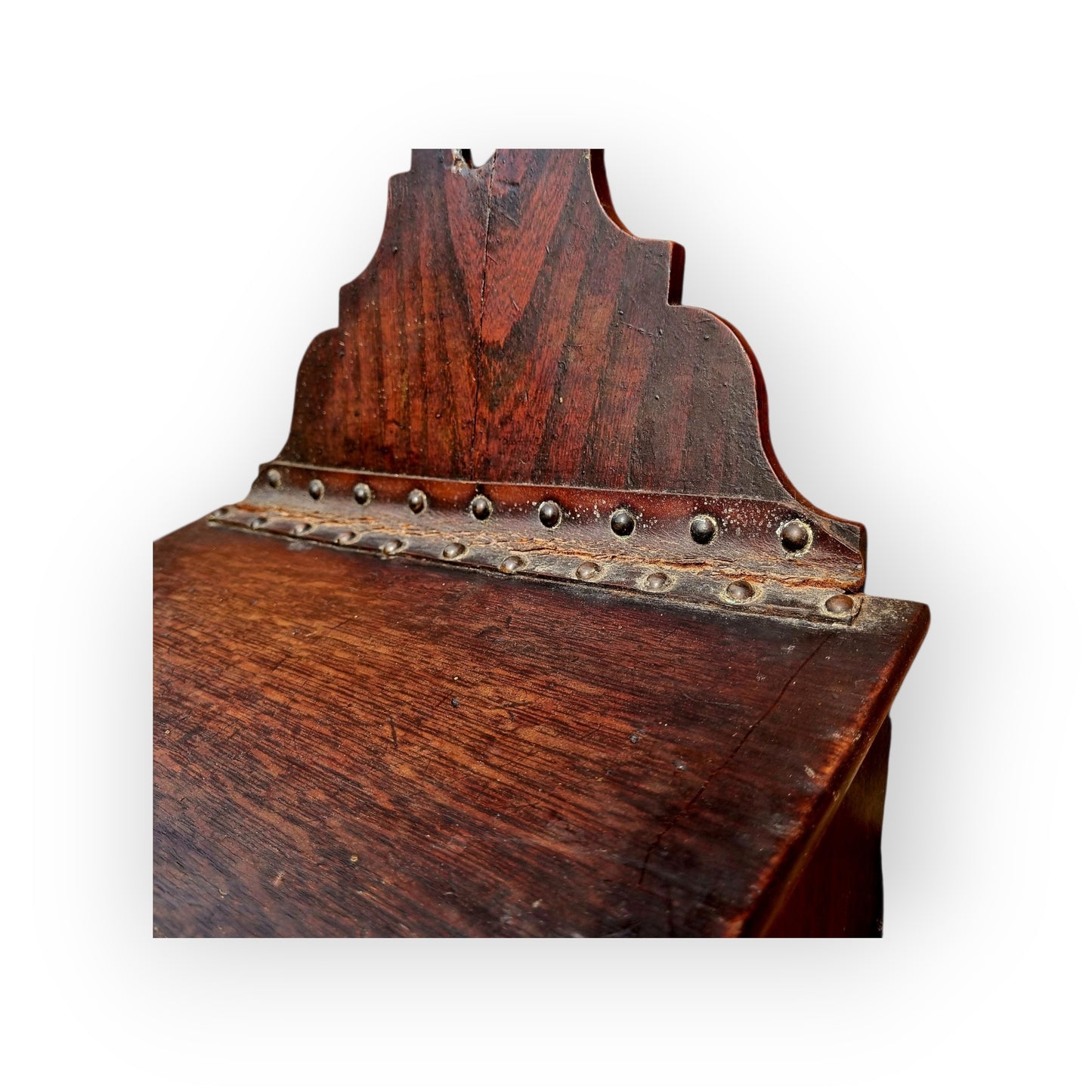 Large Late 18th-Century English Antique Oak Candlebox