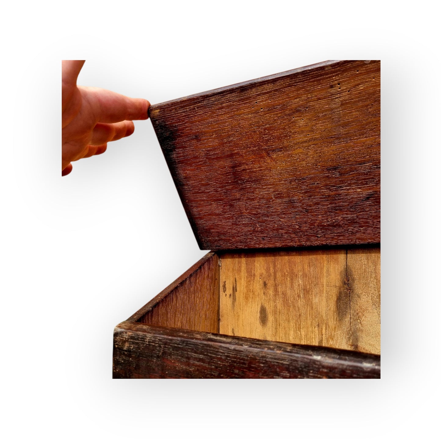 Large Late 18th-Century English Antique Oak Candlebox