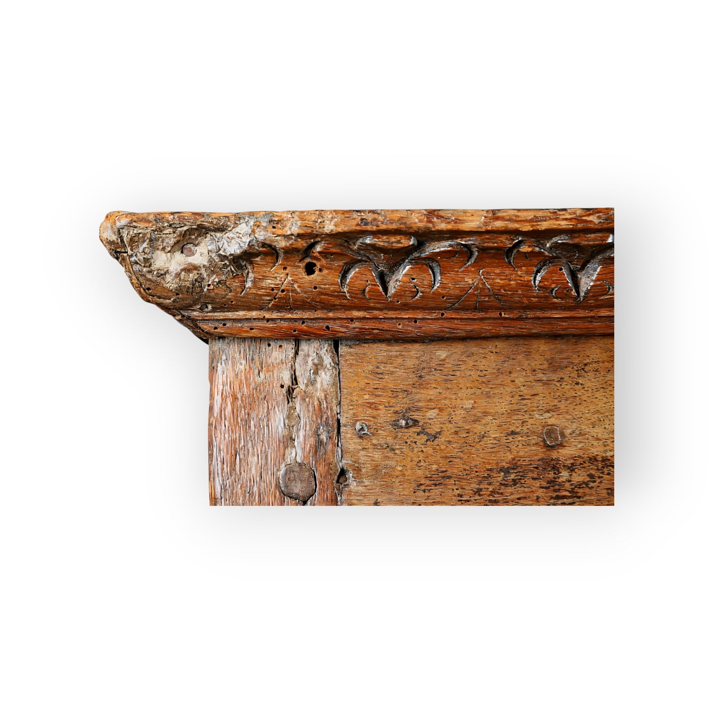Late 17th Century Antique Oak Press Cupboard / Free Standing Cupboard Of Small Proportions