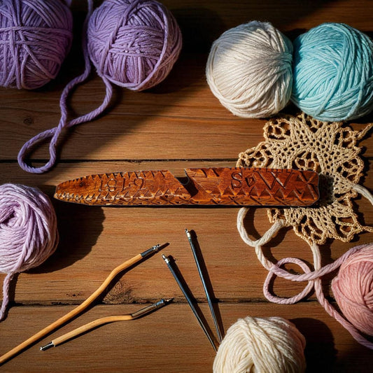 19th Century English Antique Treen Knitting Sheath Dated "1842"