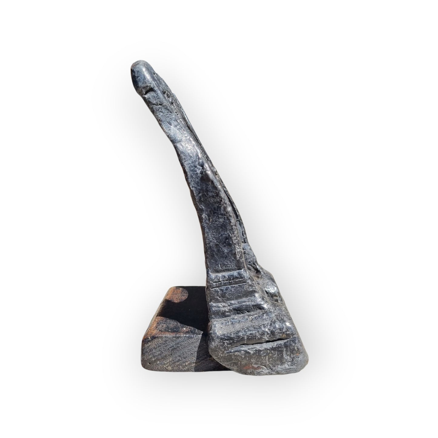 A Primitive Mid-19th-Century English Antique Gothic Revival Pocket Watch Stand Cast From Lead