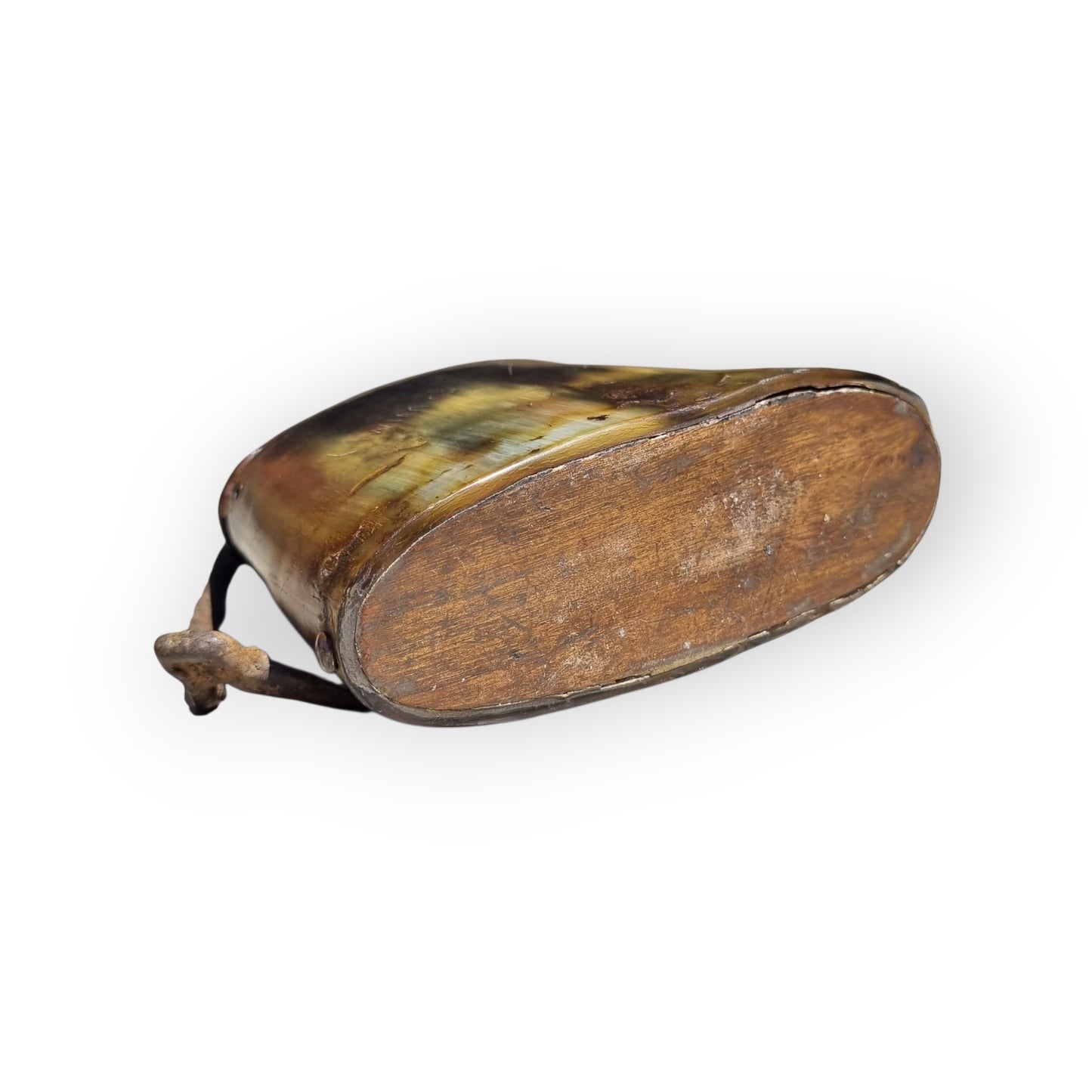 Late 18th-Century Primitive Scottish Antique Horn Tobacco Snuff Box Dated "1799"