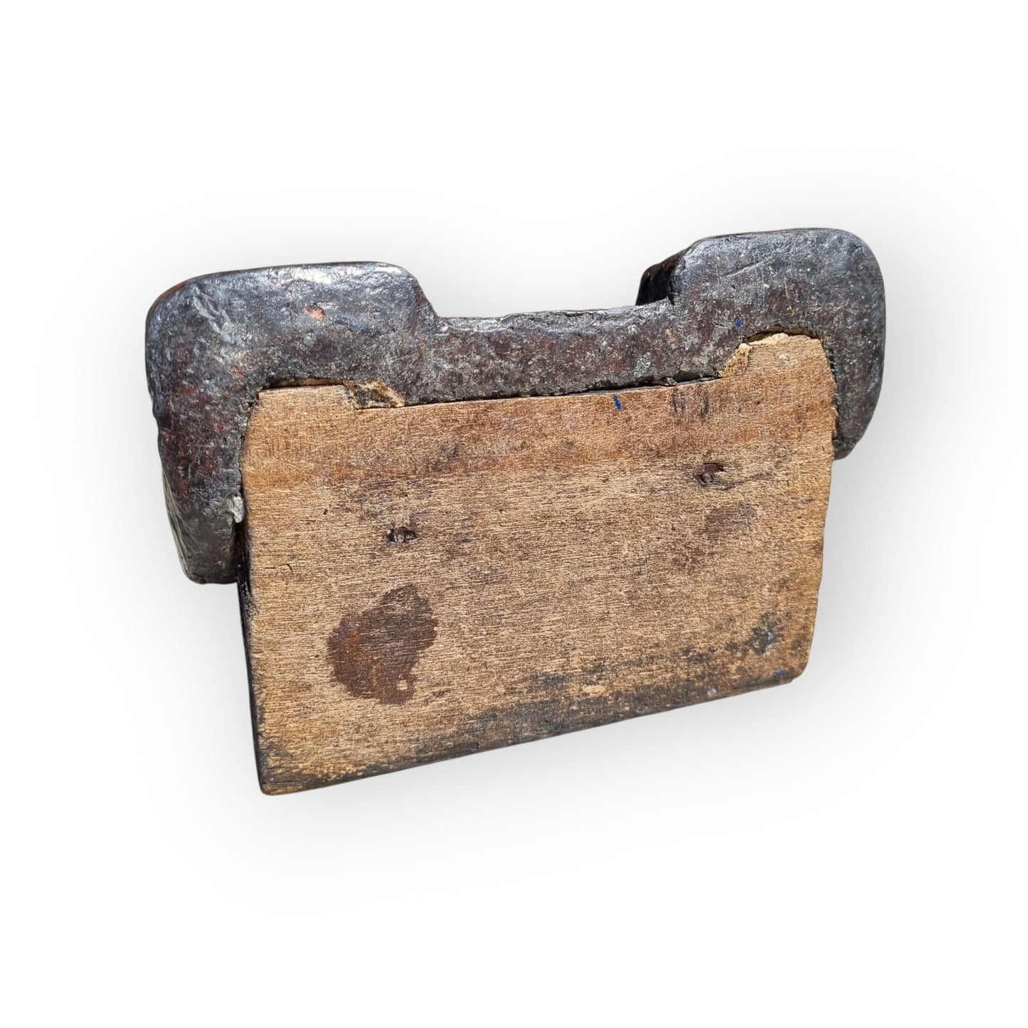 A Primitive Mid-19th-Century English Antique Gothic Revival Pocket Watch Stand Cast From Lead