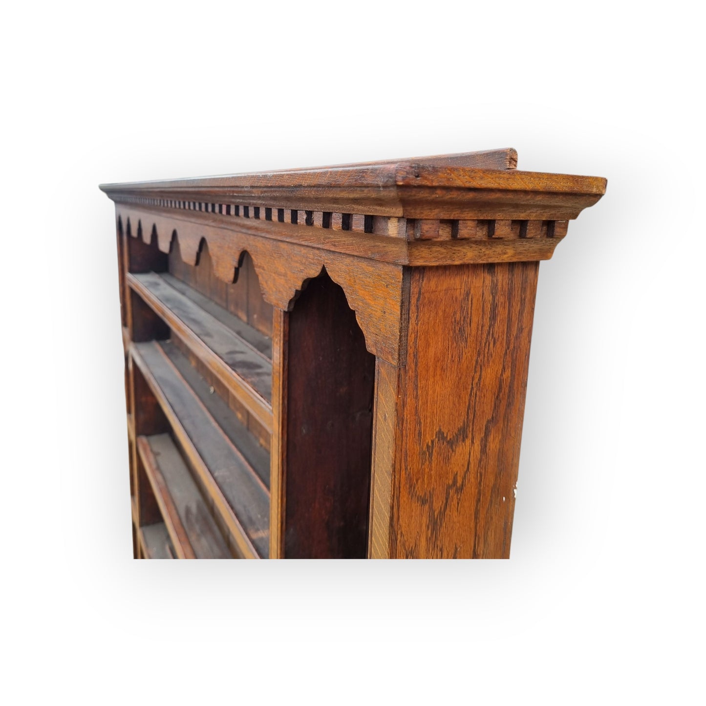 A Generously Proportioned 18th-Century & Later English Antique Oak Delft Rack / Plate Rack