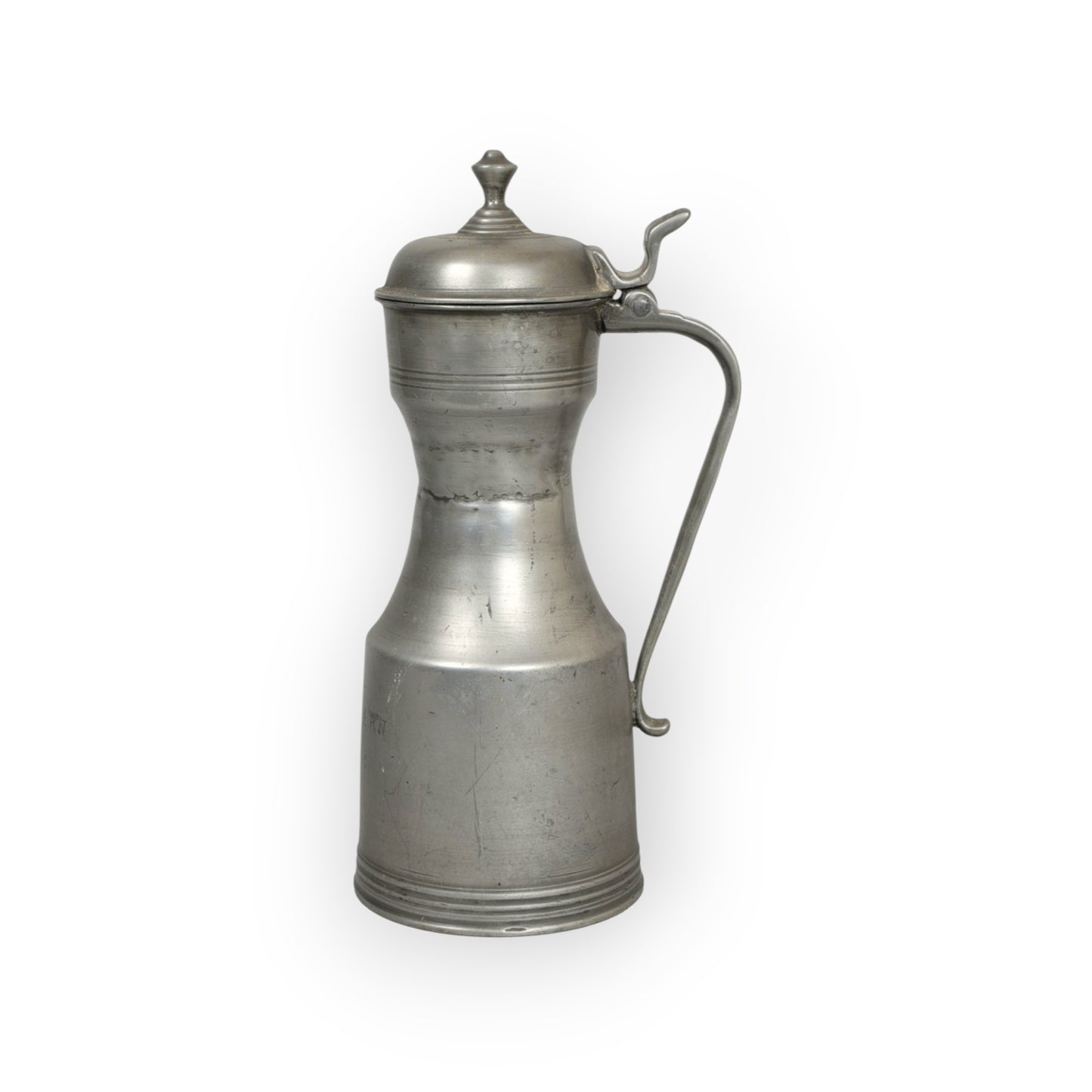 Late 18th-Century Scottish Antique Pewter Tappit Hen, Inscribed "Star Tavern", Bearing The Touchmark For Graham & Wardrop, circa 1790