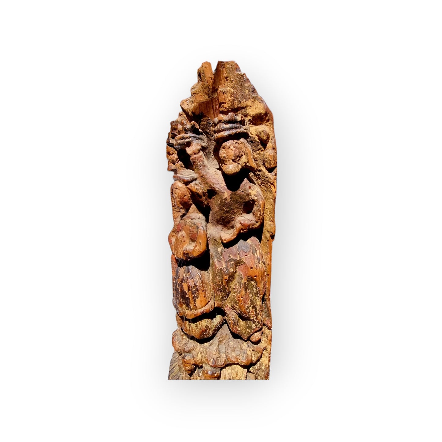 Early 16th-Century Antique Carved Wooden Panel Depicting The Crowning Of The Virgin, circa 1500