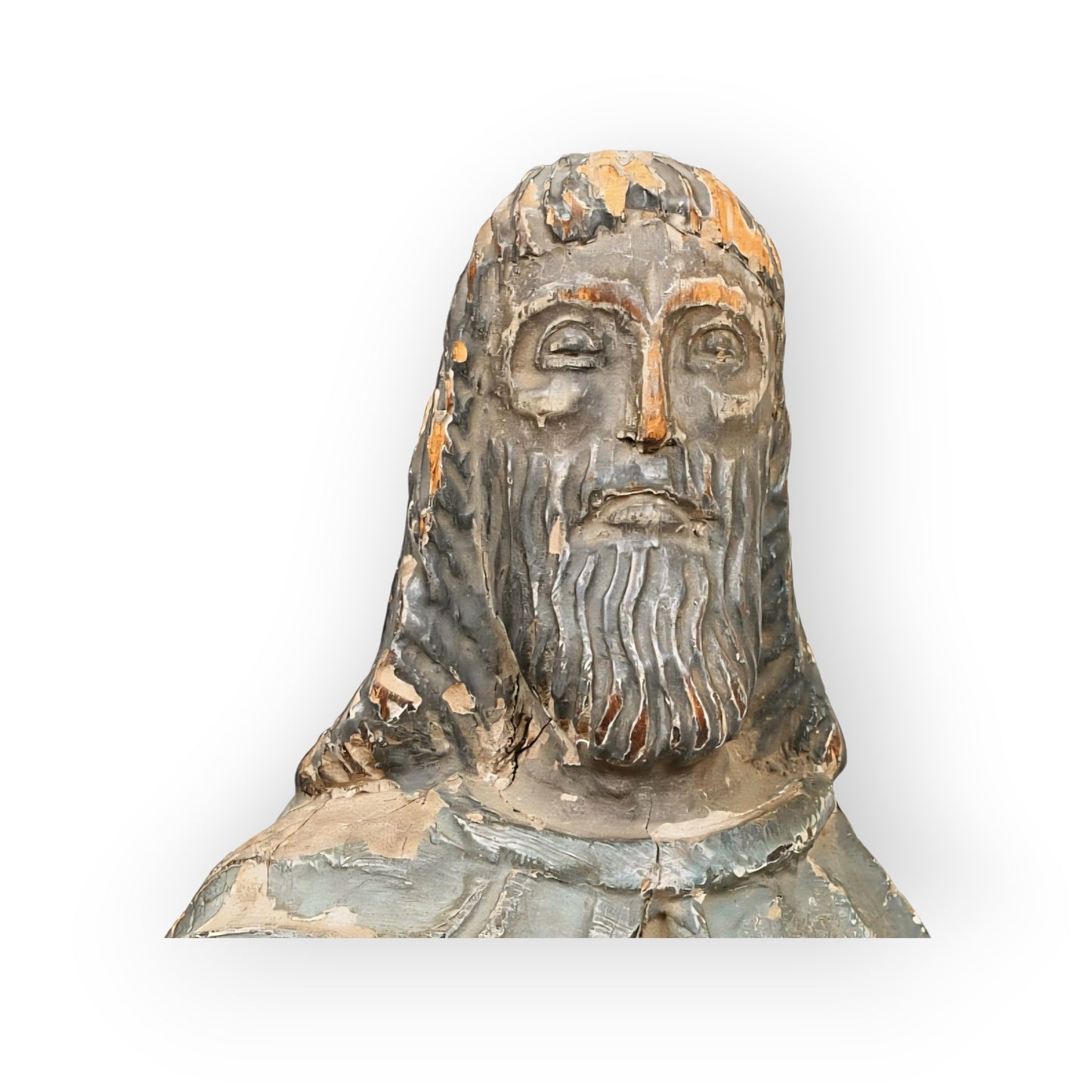 Early 18th-Century Spanish Colonial Antique Santos Sculpture Of Saint Roche In Original Paint