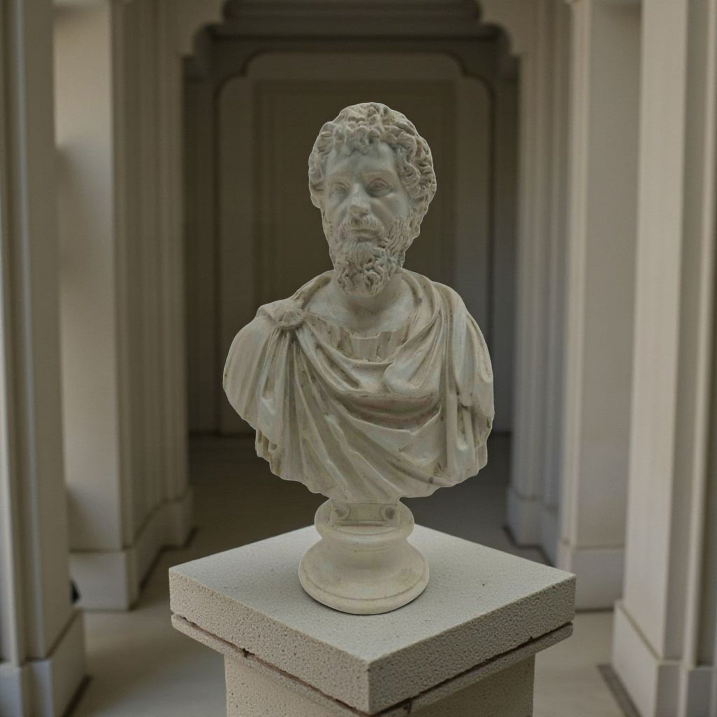 18th Century Italian Antique / Roman "Grand Tour" Carved Marble Bust, Possibly Antoninus Pius