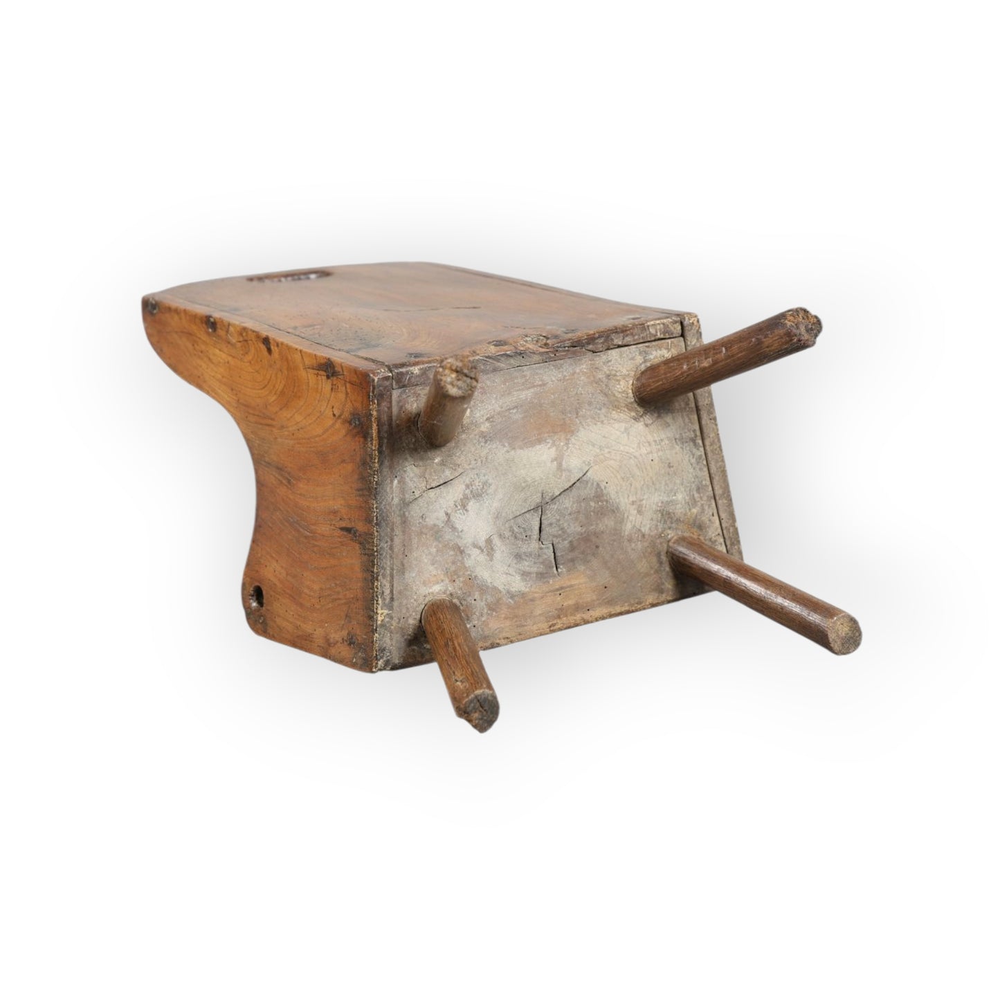 A Rustic / Primitive 18th-Century English Antique Elm Child's Chair