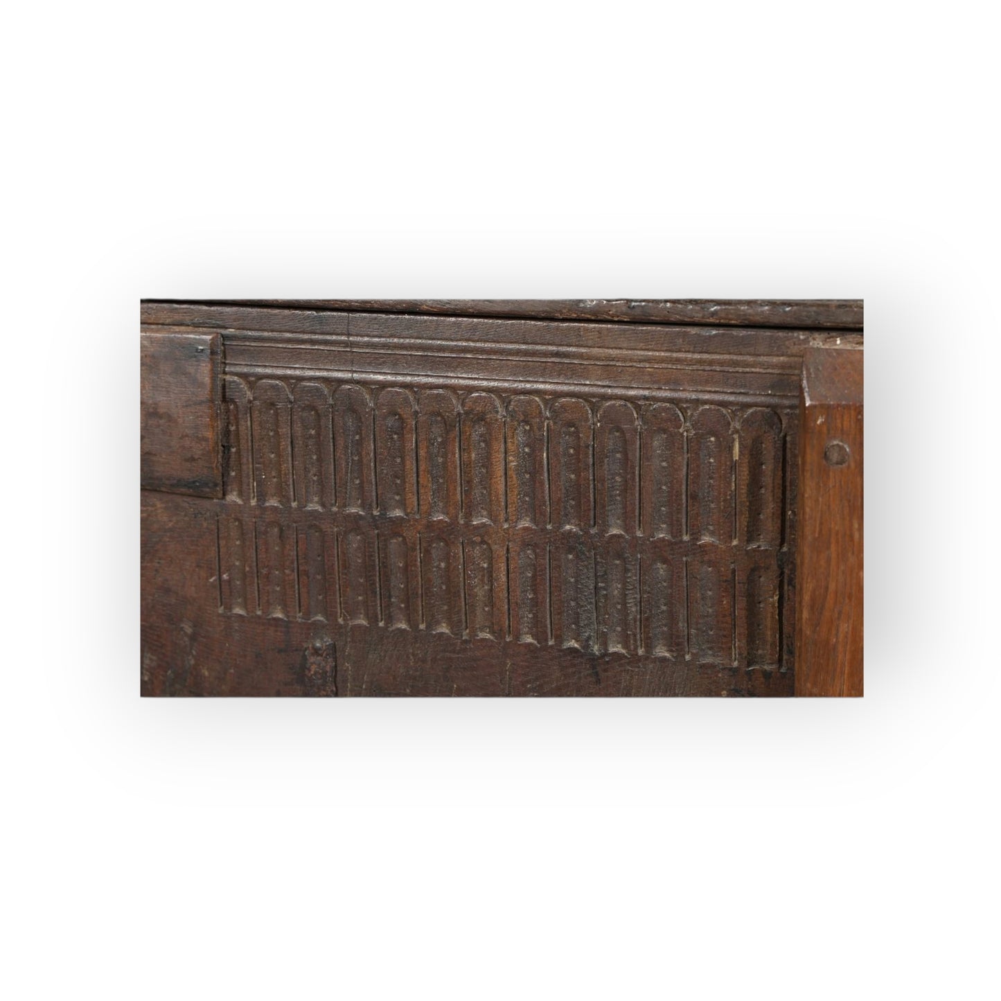 16th Century English Antique Oak Boarded Chest / Coffer