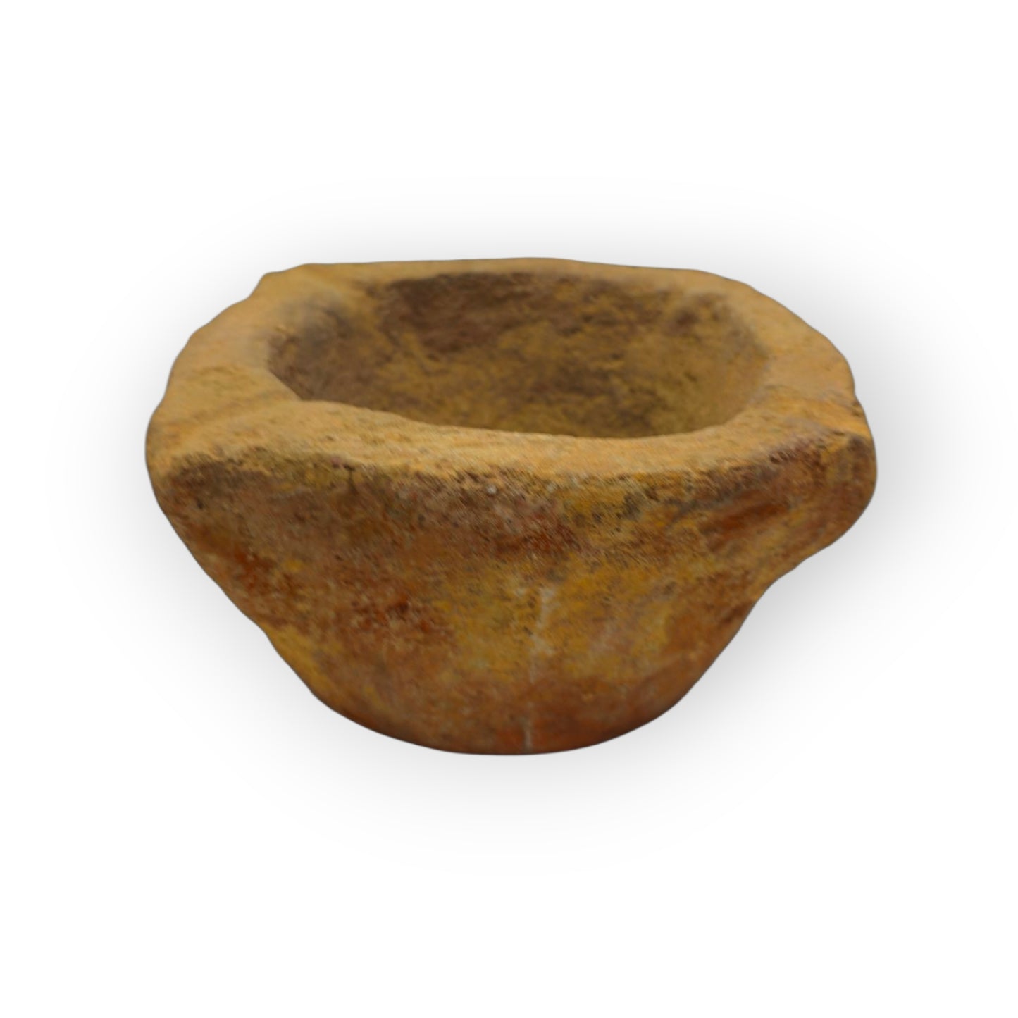 Early 17th-Century Antique Sandstone Mortar & Associated Wooden Pestle