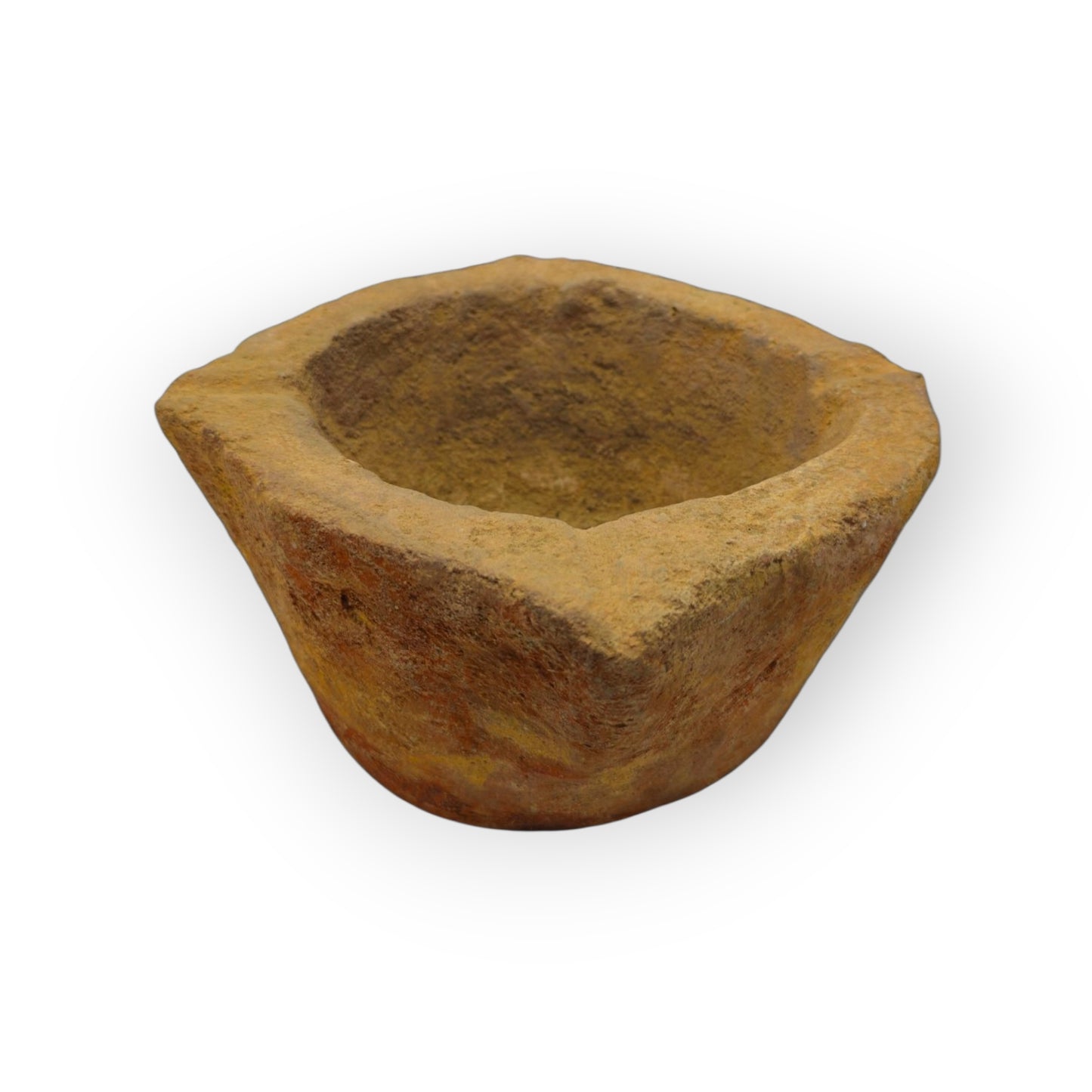 Early 17th-Century Antique Sandstone Mortar & Associated Wooden Pestle