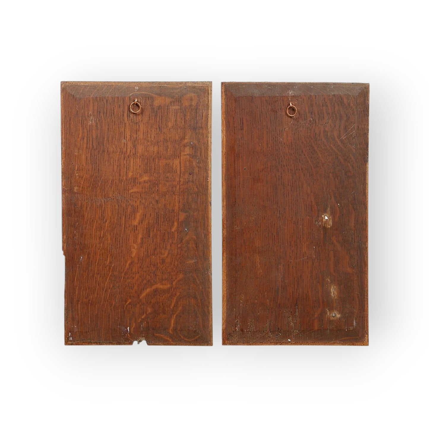 A Pair Of Late 16th-Century Antique Carved Oak Figural Panels