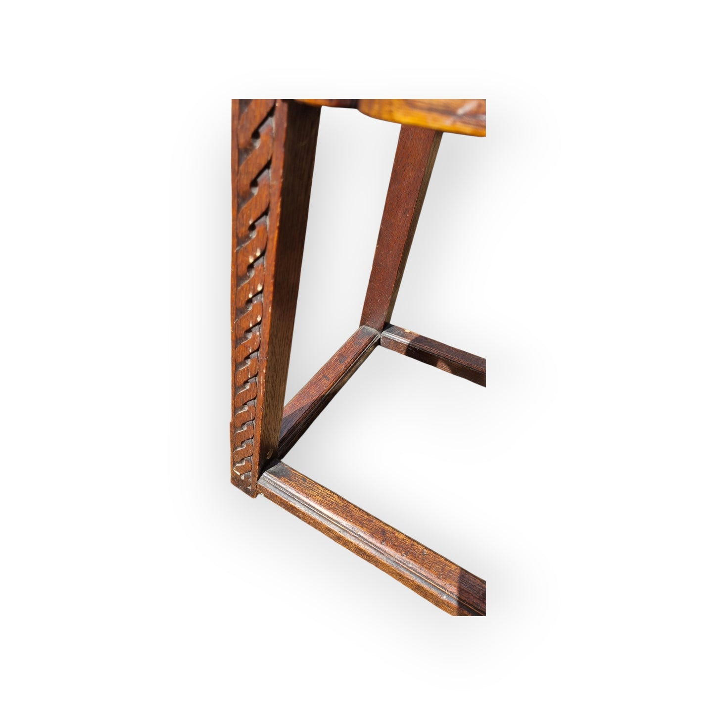17th-Century Style, English Antique Oak Child's Highchair, Bearing The Initials "RCM" & Dated "1872"