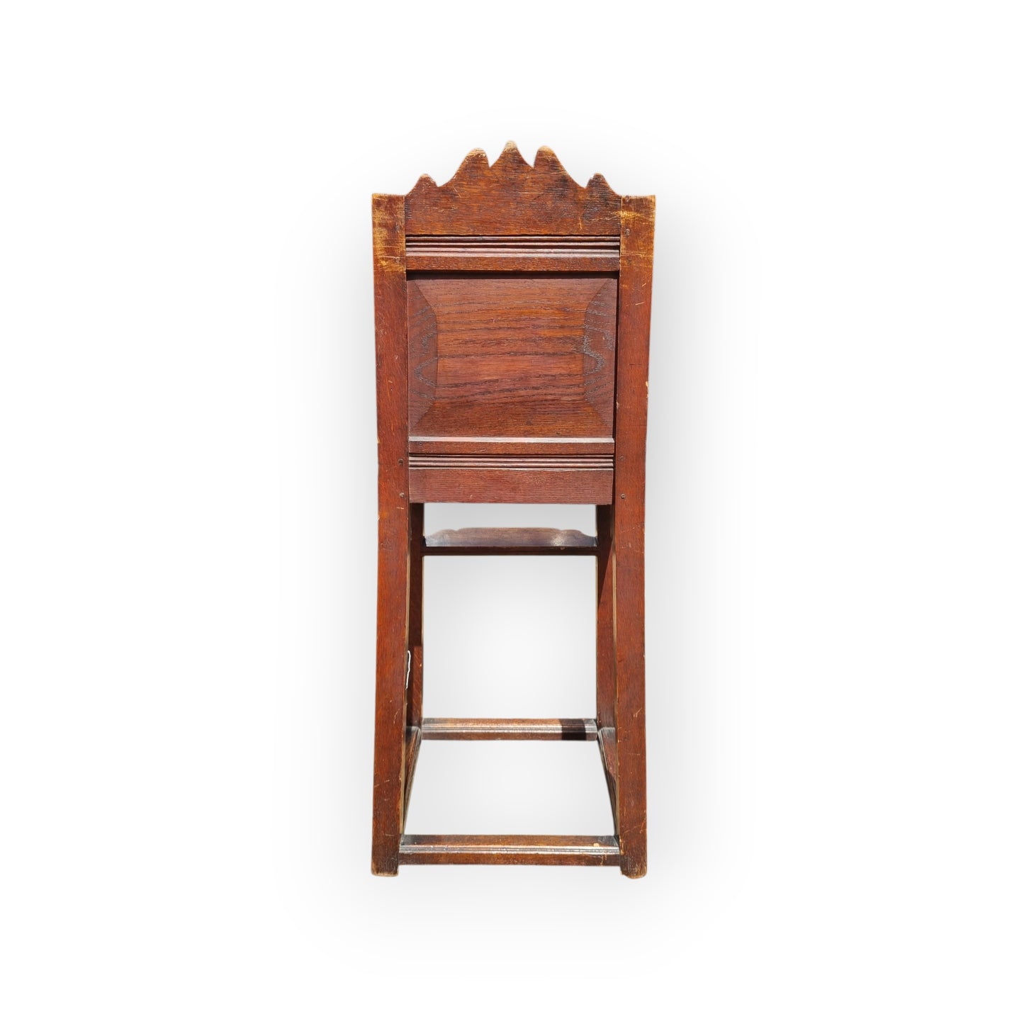 17th-Century Style, English Antique Oak Child's Highchair, Bearing The Initials "RCM" & Dated "1872"