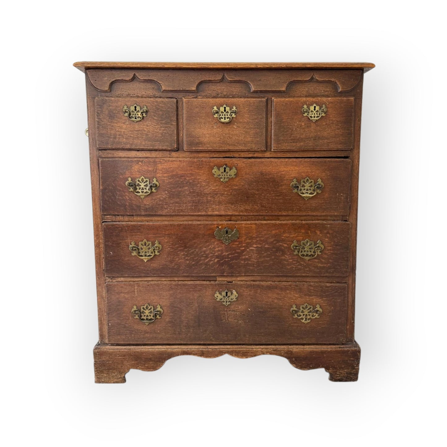18th Century English Antique Oak Chest Of Drawers
