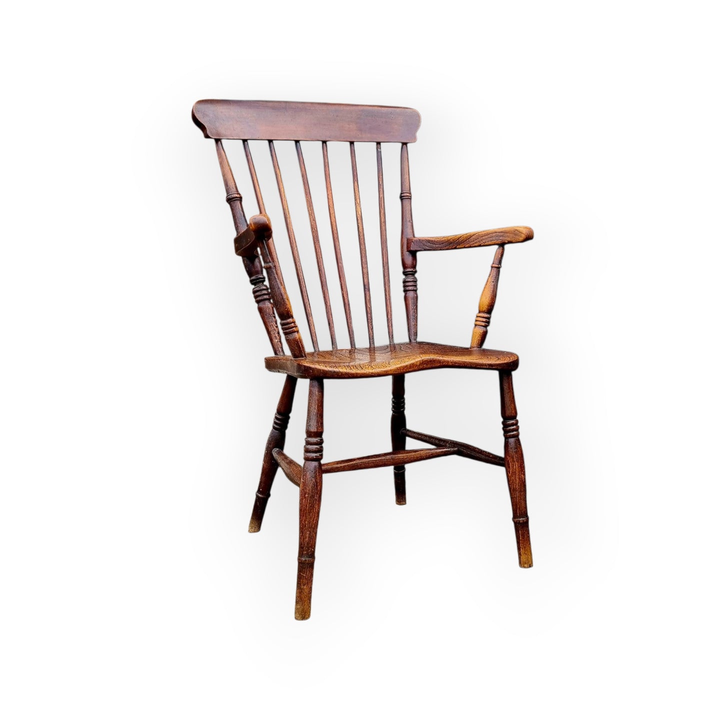 Mid 19th-Century English Antique Windsor Armchair - Ideal For The Fireside Or Kitchen