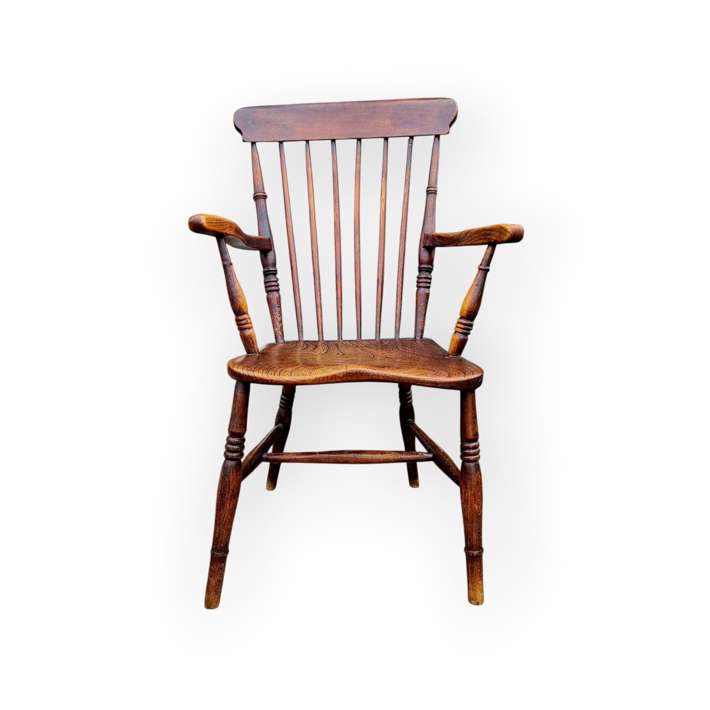 Mid 19th-Century English Antique Windsor Armchair - Ideal For The Fireside Or Kitchen