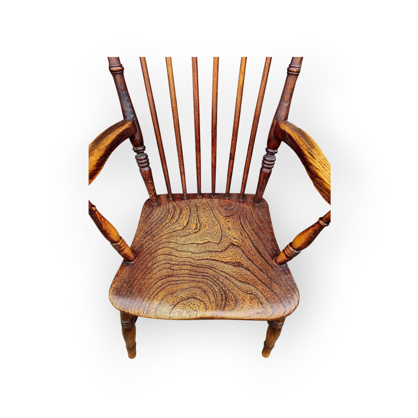 Mid 19th-Century English Antique Windsor Armchair - Ideal For The Fireside Or Kitchen