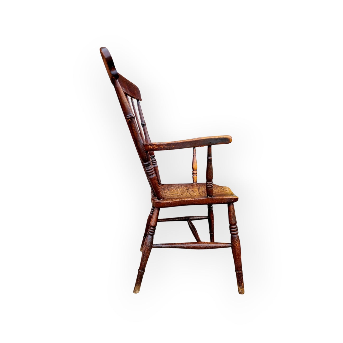 Mid 19th-Century English Antique Windsor Armchair - Ideal For The Fireside Or Kitchen