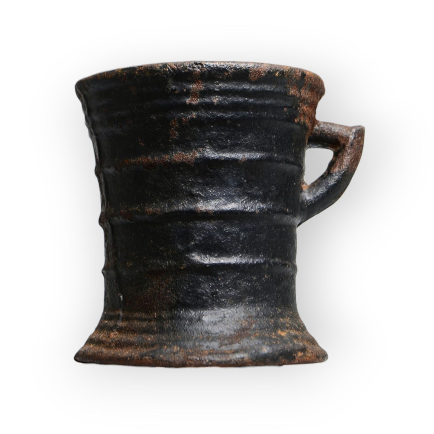 17th-Century Antique Cast Iron Mortar