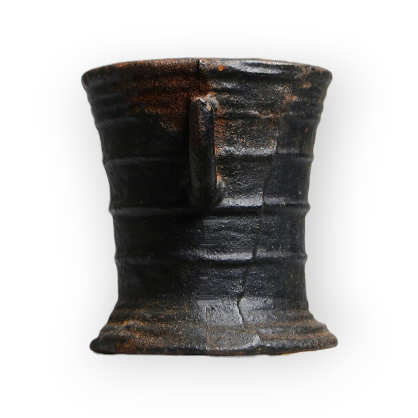 17th-Century Antique Cast Iron Mortar